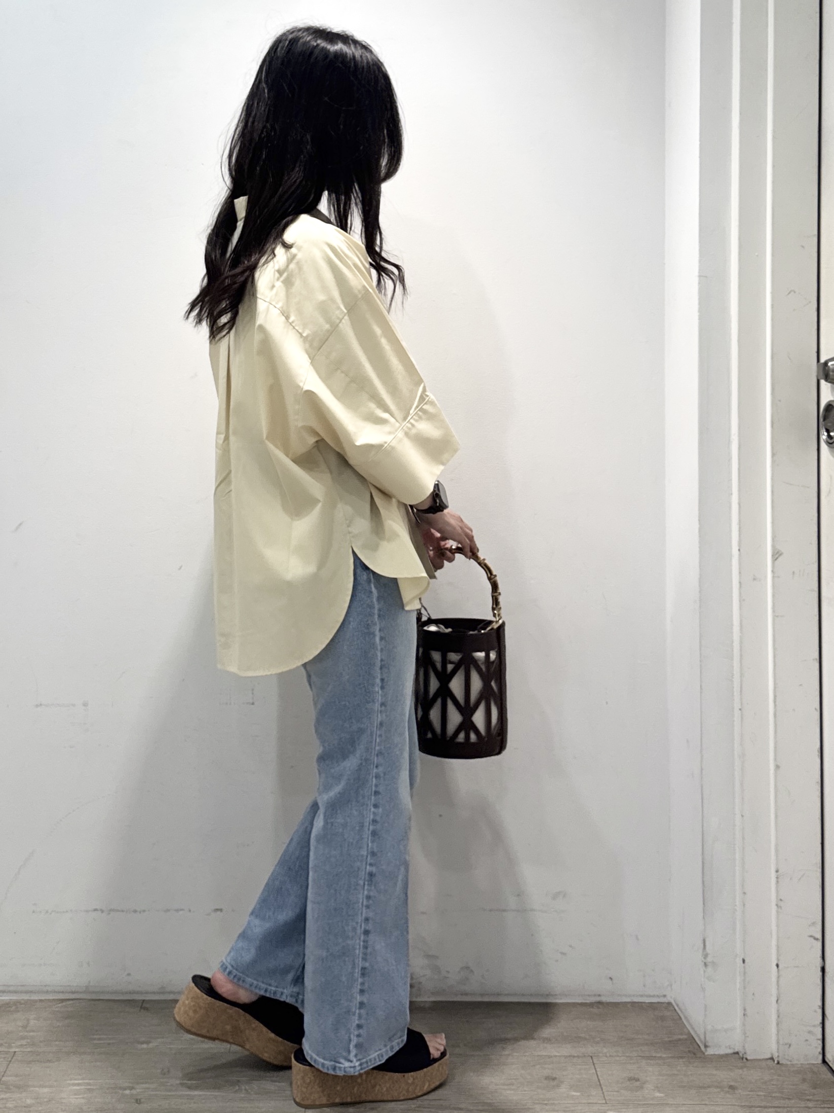 yuicciさんの「OPAQUE.CLIP｜【接触冷感】ハーフスリーブシャツ《洗濯機OK／防シワ加工》」を使ったコーディネート