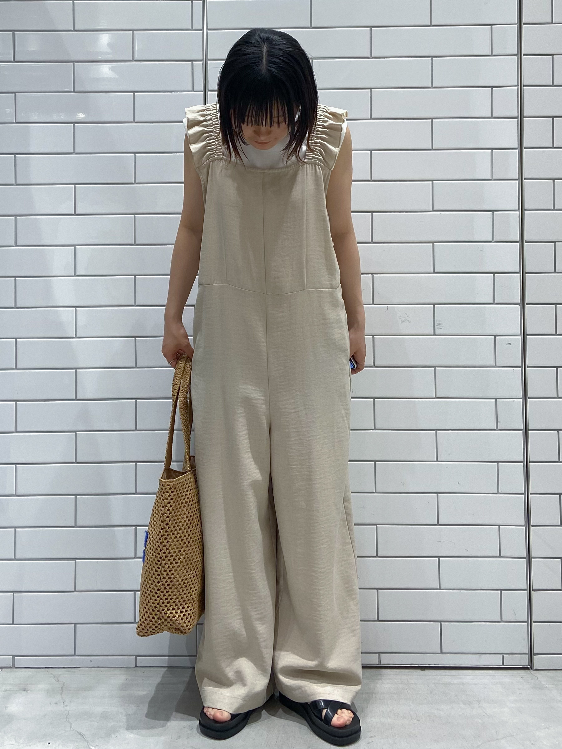 kimiさんの「OPAQUE.CLIP｜マルチボーダーアソート ノースリーブTシャツ【洗濯機OK】」を使ったコーディネート