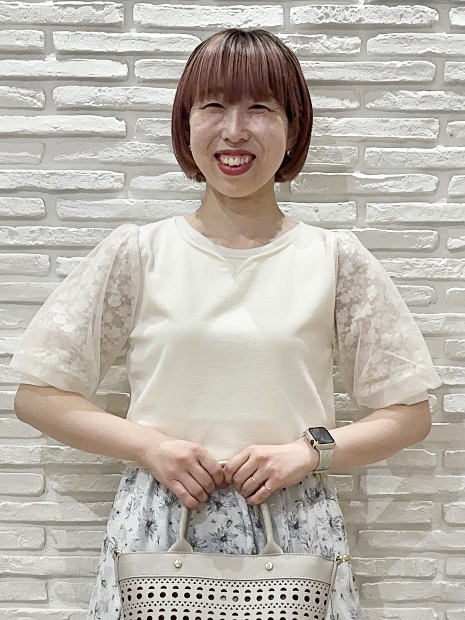 Hana...eさんの「index｜【UVケア】レーススリーブハートネックニット《洗濯機OK／抗ピル／XS～LL》」を使ったコーディネート