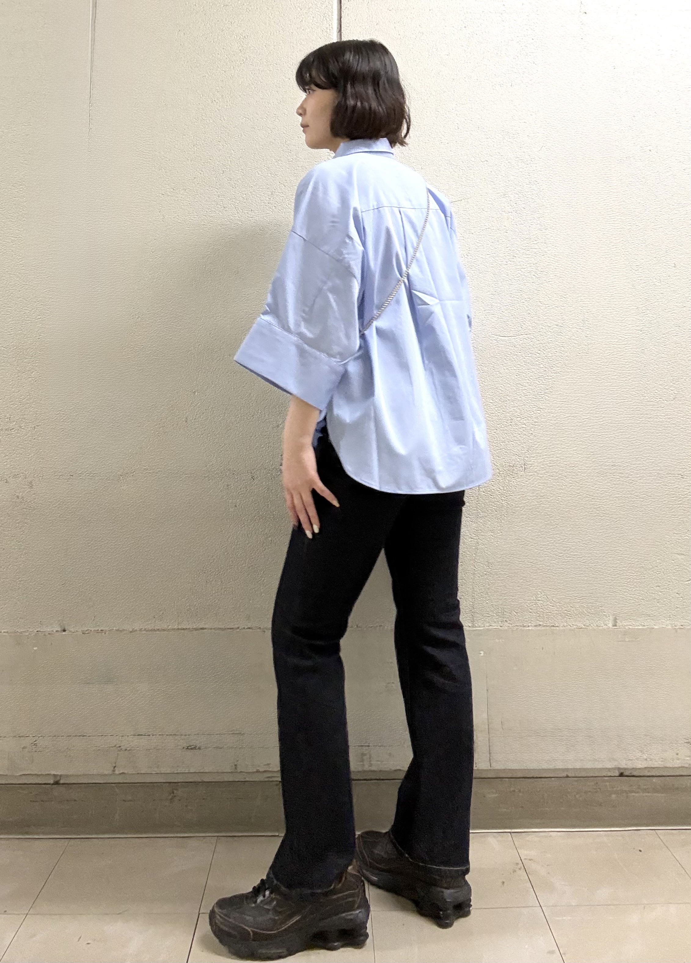 Itoさんの「OPAQUE.CLIP｜【接触冷感】ハーフスリーブシャツ《洗濯機OK／防シワ加工》」を使ったコーディネート