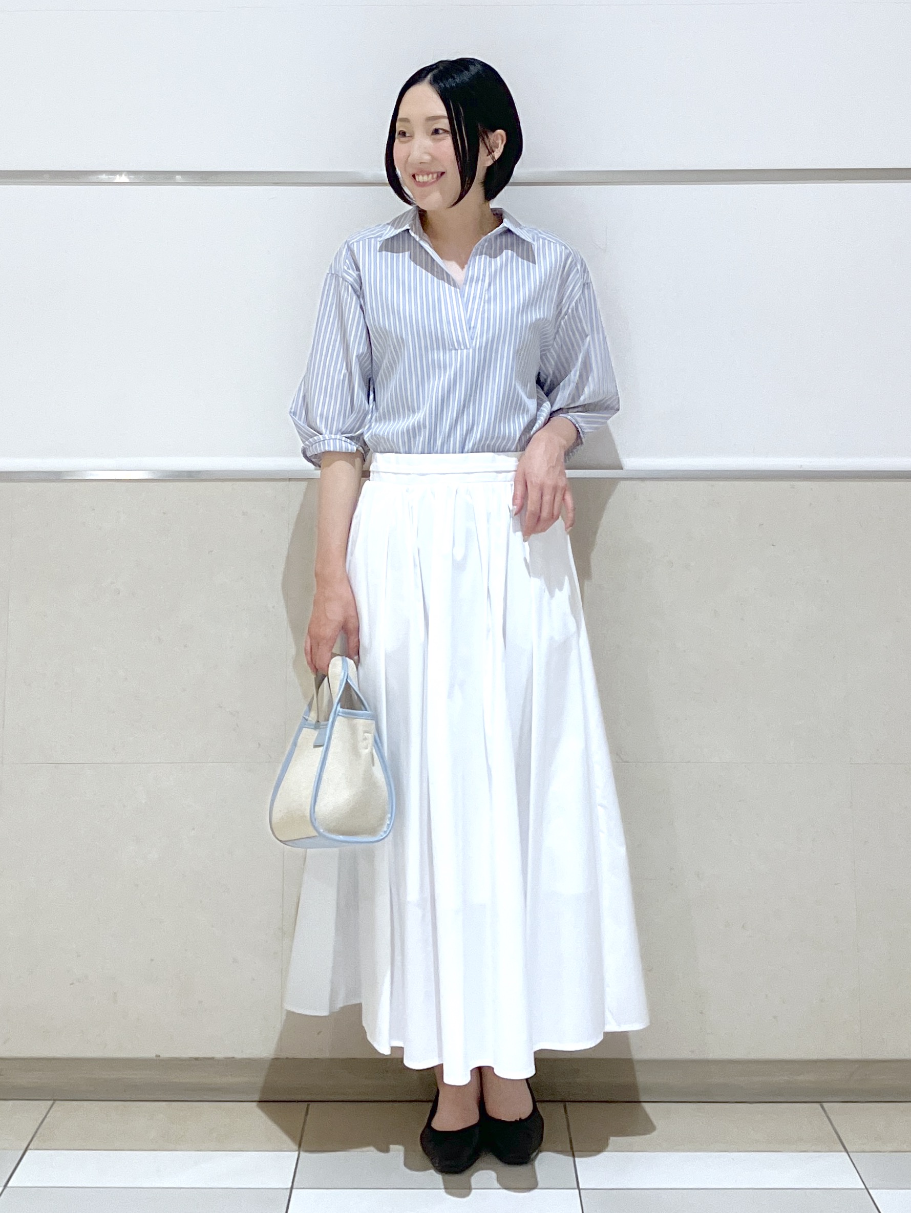 eriko さんの「Dessin｜【洗える】スキッパーシャツブラウス」を使ったコーディネート