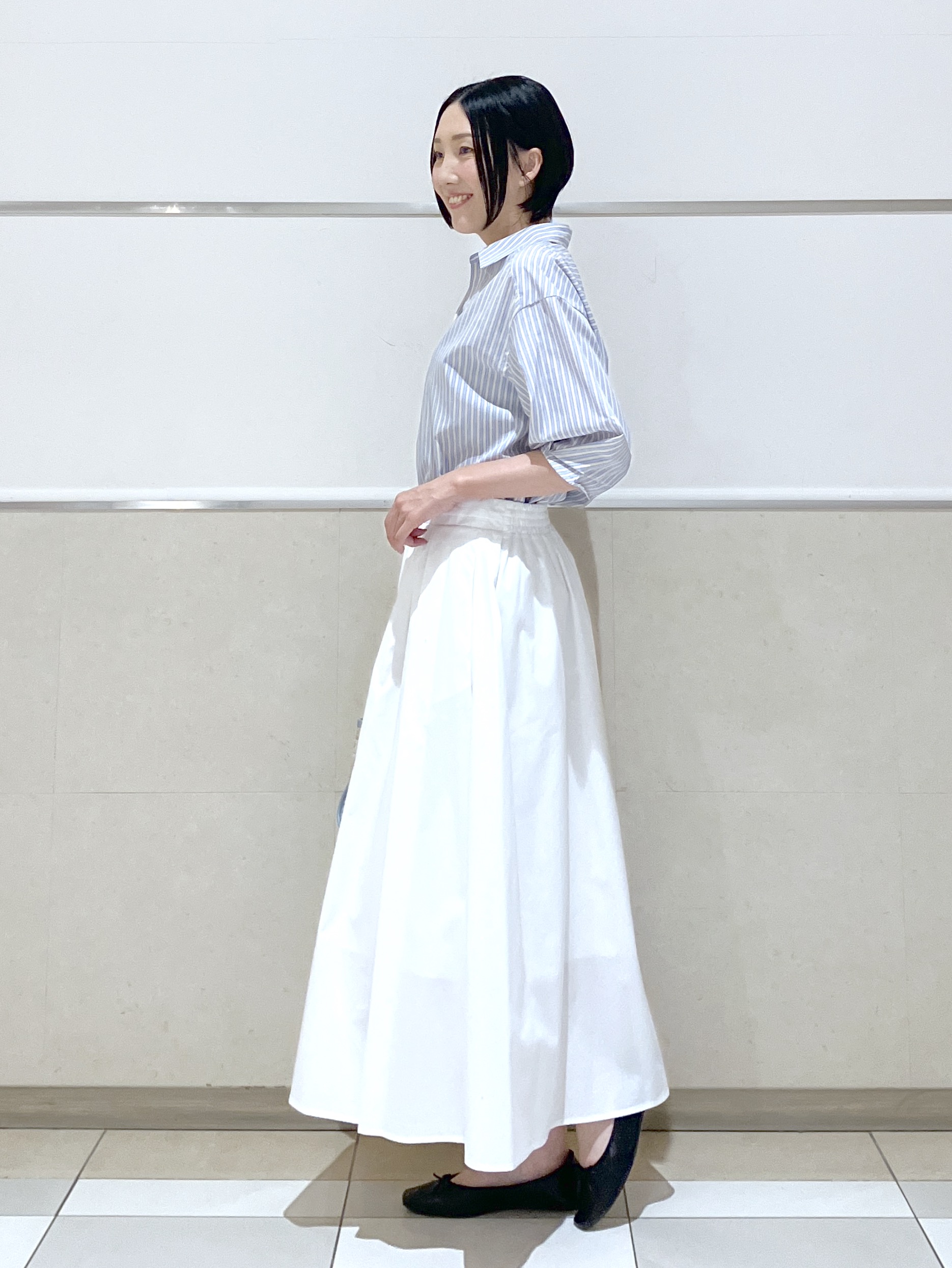 eriko さんの「Dessin｜【洗える】スキッパーシャツブラウス」を使ったコーディネート