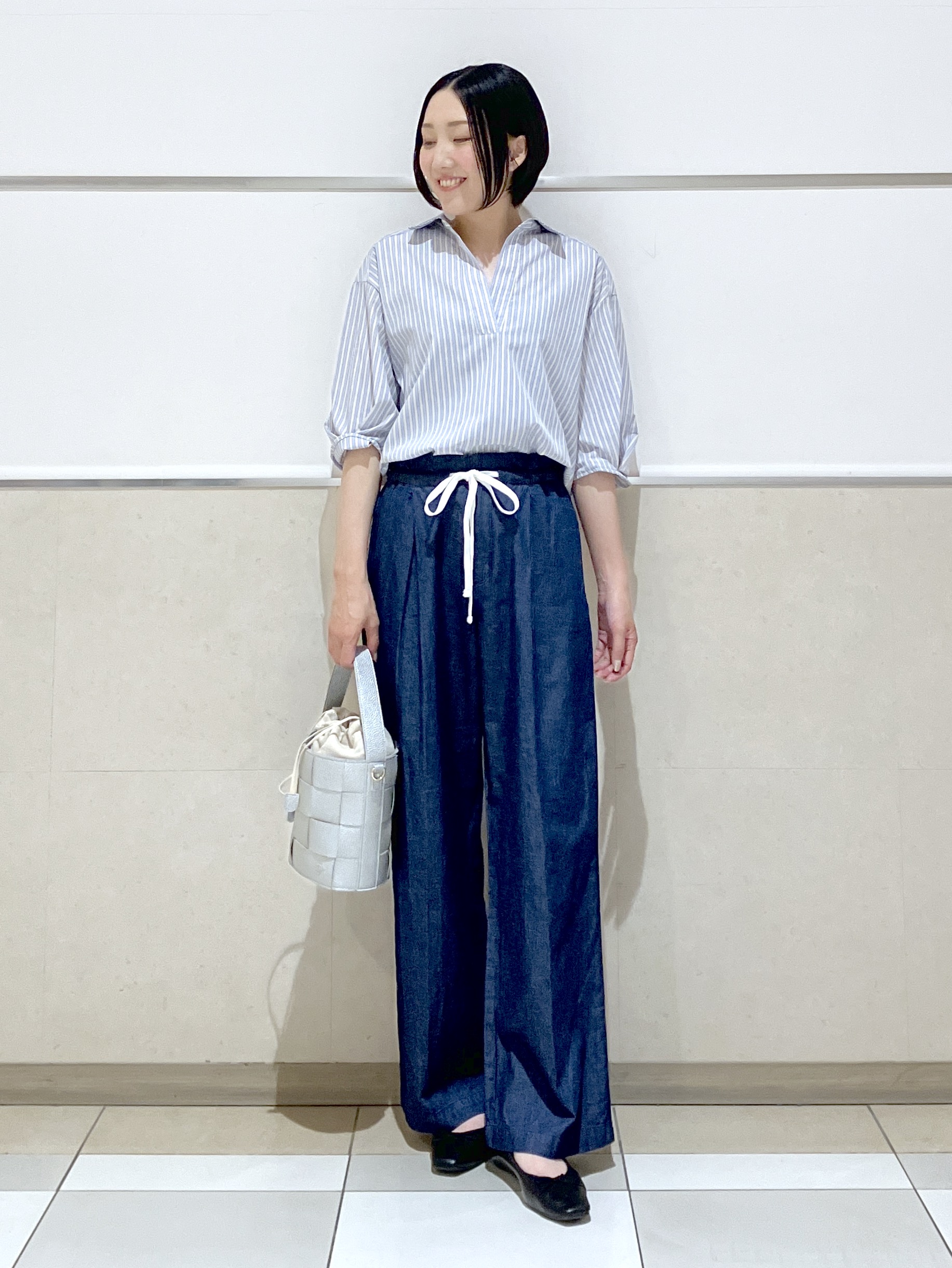 eriko さんの「Dessin｜【洗える】スキッパーシャツブラウス」を使ったコーディネート