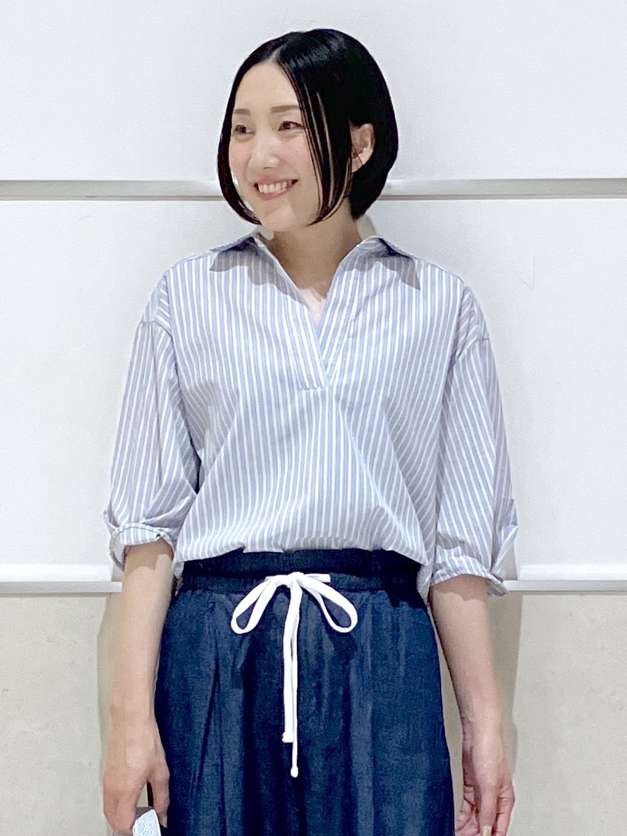 eriko さんの「Dessin｜【洗える】スキッパーシャツブラウス」を使ったコーディネート