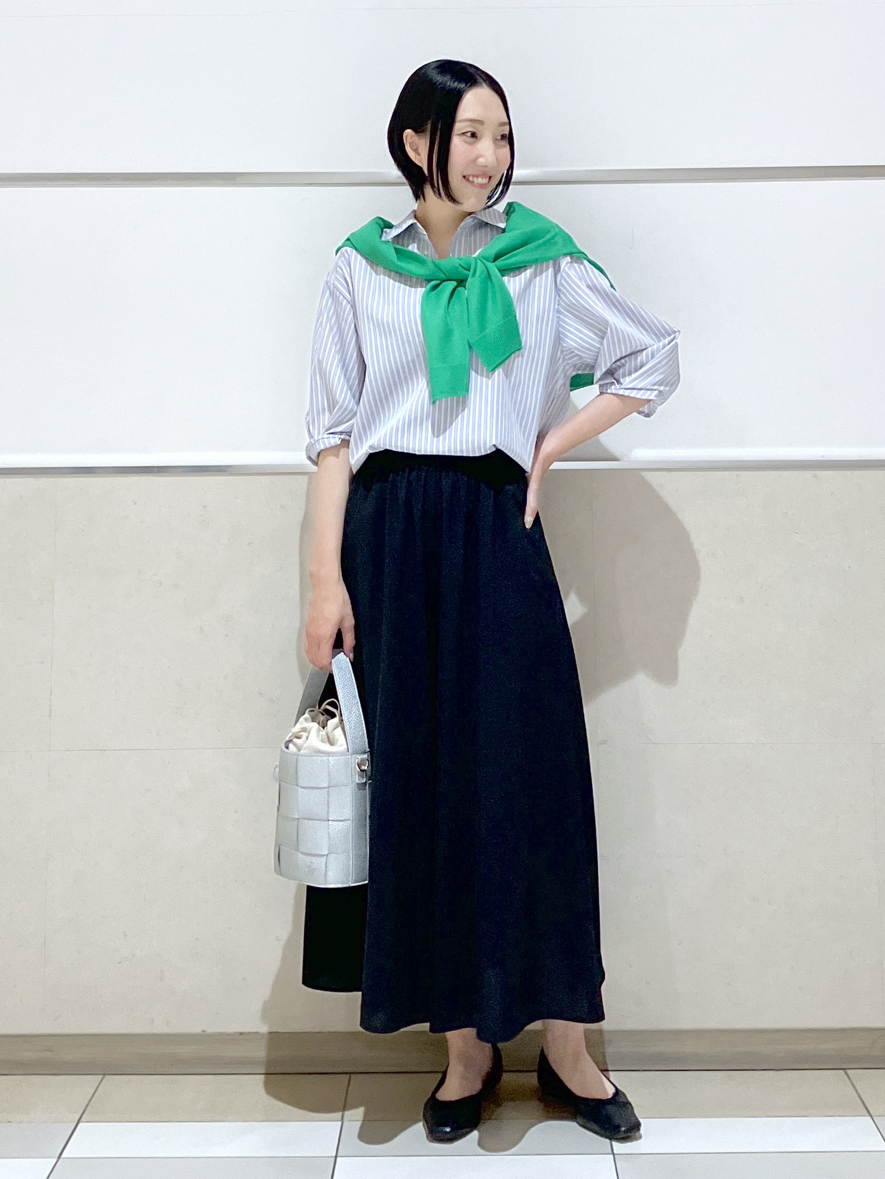 eriko さんの「Dessin｜【洗える】スキッパーシャツブラウス」を使ったコーディネート