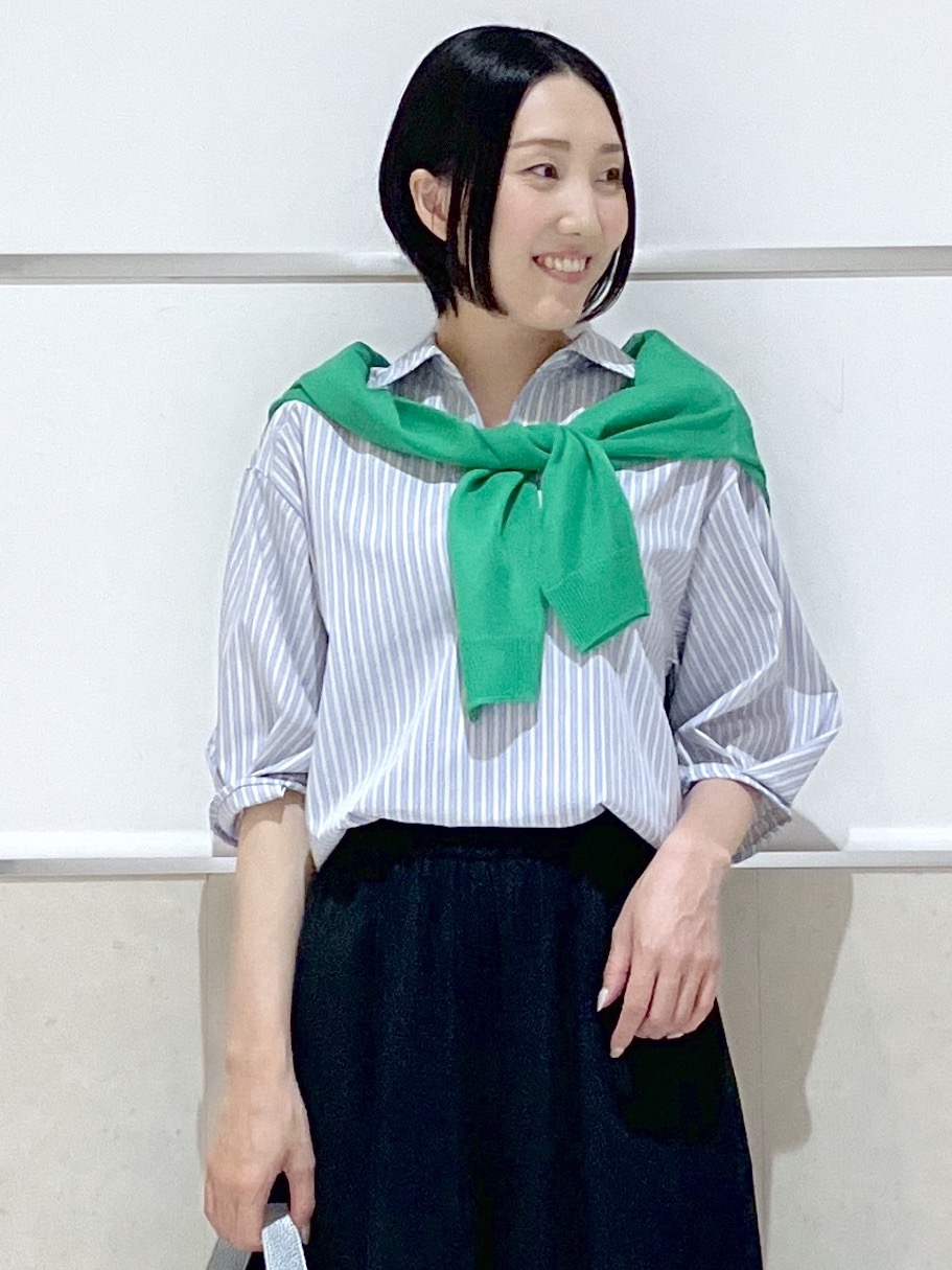 eriko さんの「Dessin｜【洗える】スキッパーシャツブラウス」を使ったコーディネート