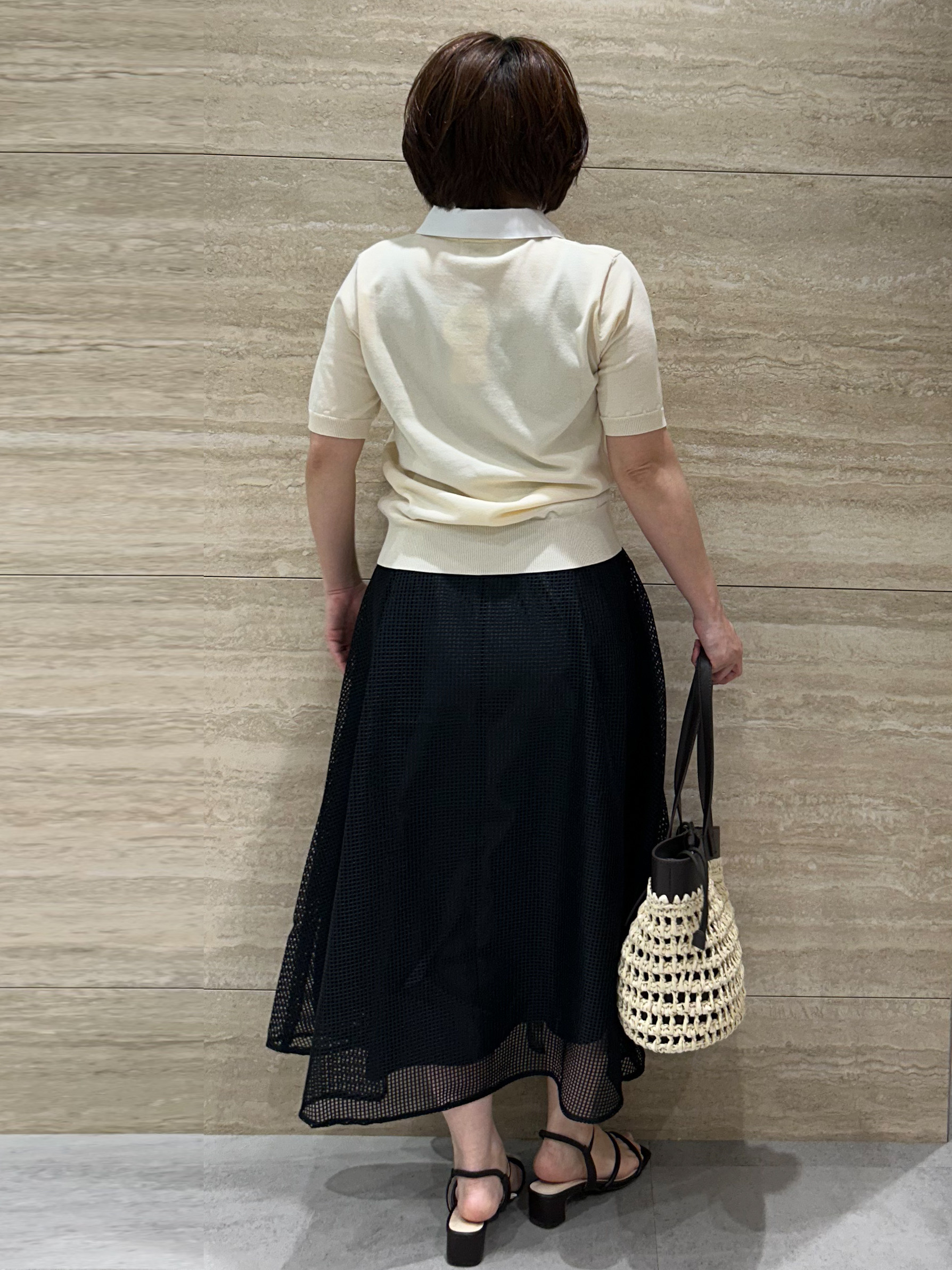 NAMIさんの「OPAQUE.CLIP｜2WAY衿付きニット【洗濯機OK】」を使ったコーディネート