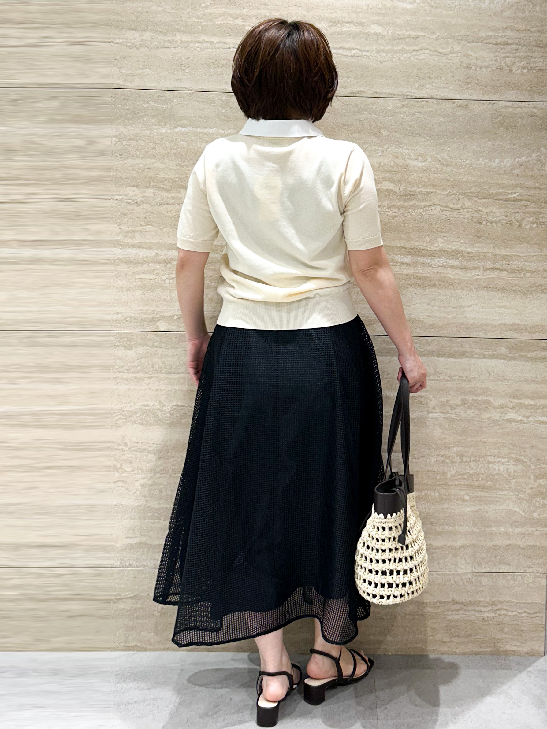 NAMIさんの「OPAQUE.CLIP｜2WAY衿付きニット【洗濯機OK】」を使ったコーディネート