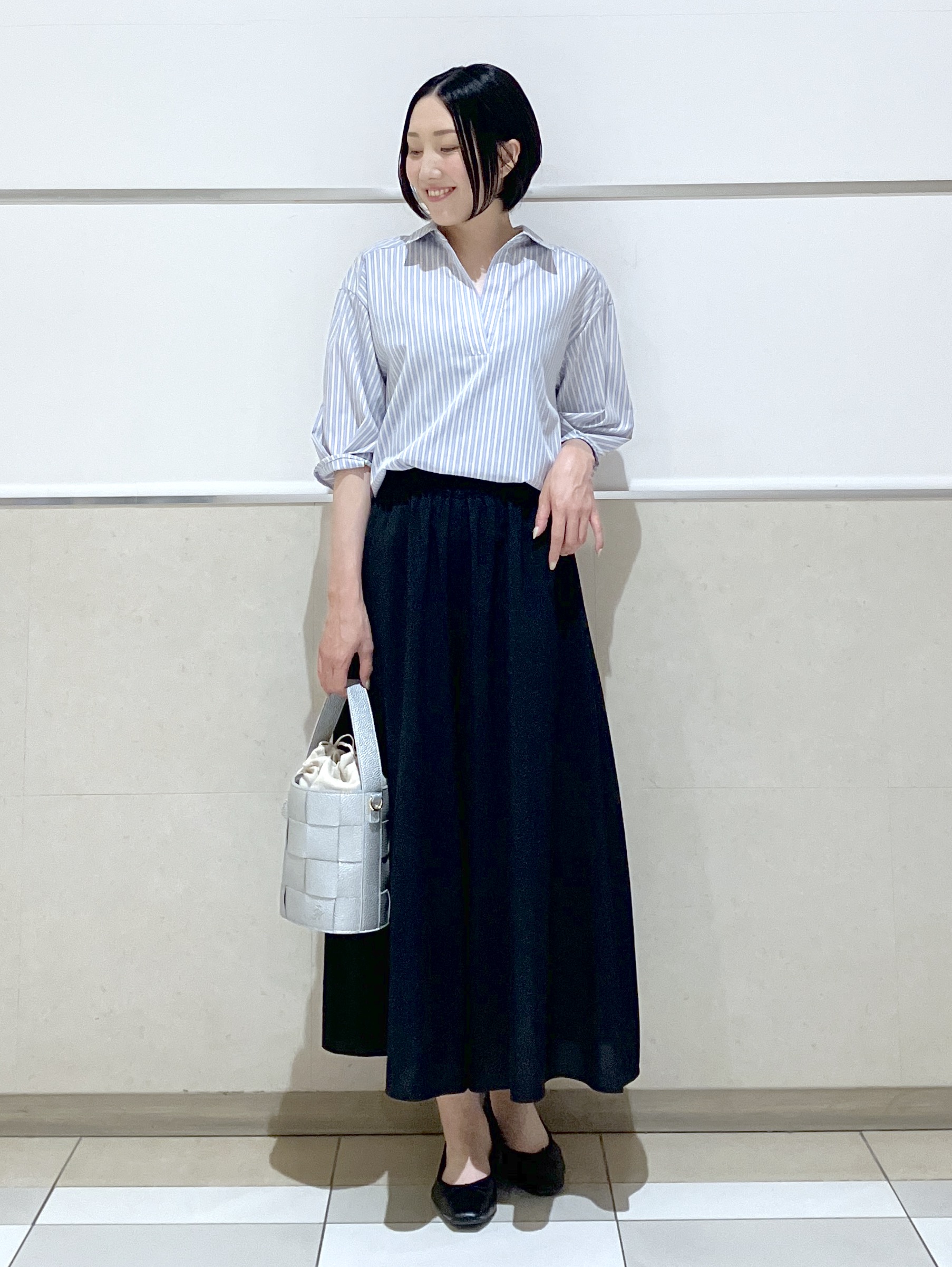 eriko さんの「Dessin｜【洗える】スキッパーシャツブラウス」を使ったコーディネート