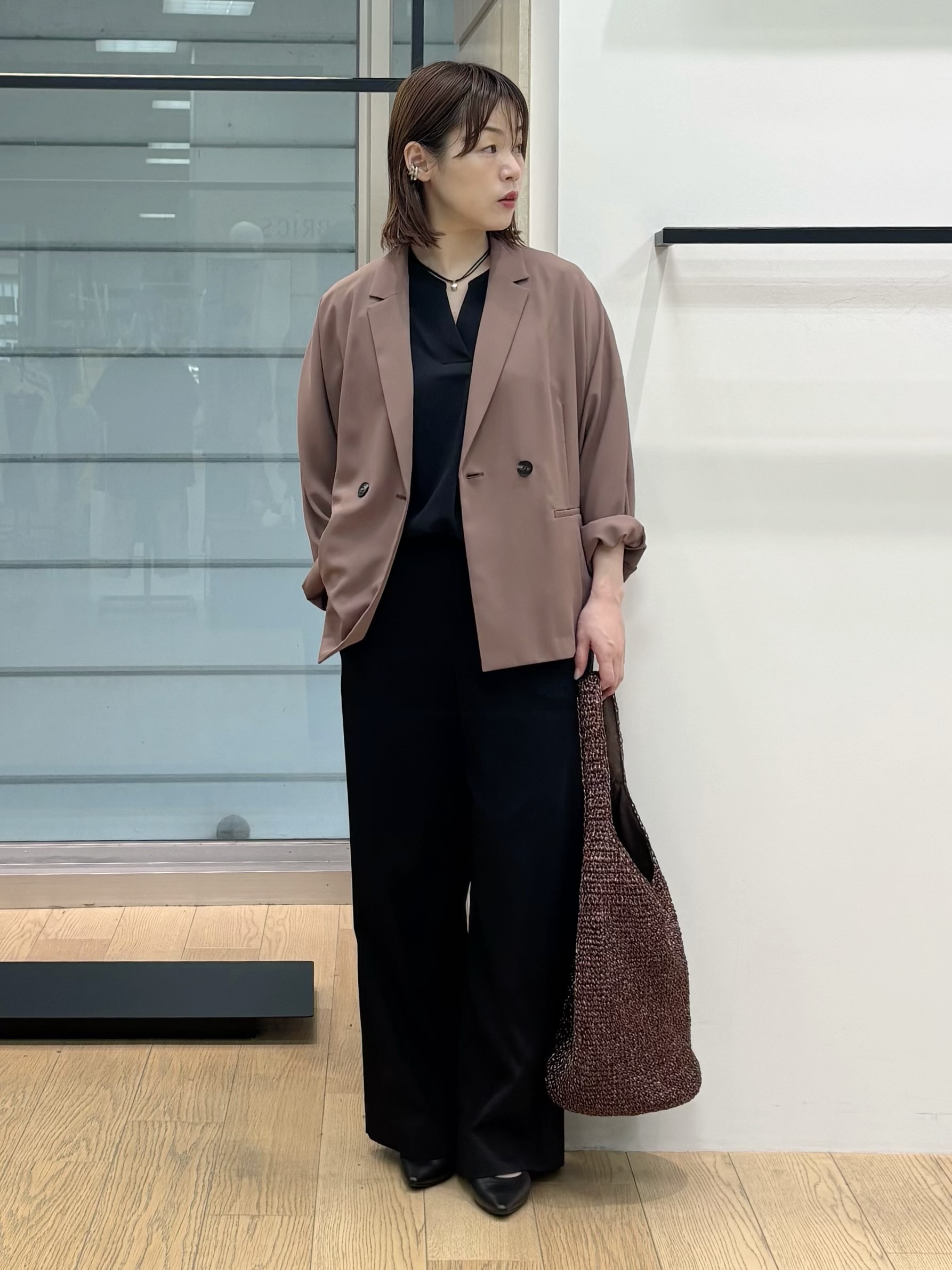 asamiさんの「INDIVI｜【洗える／SETUP可能】スキッパーブラウス」を使ったコーディネート