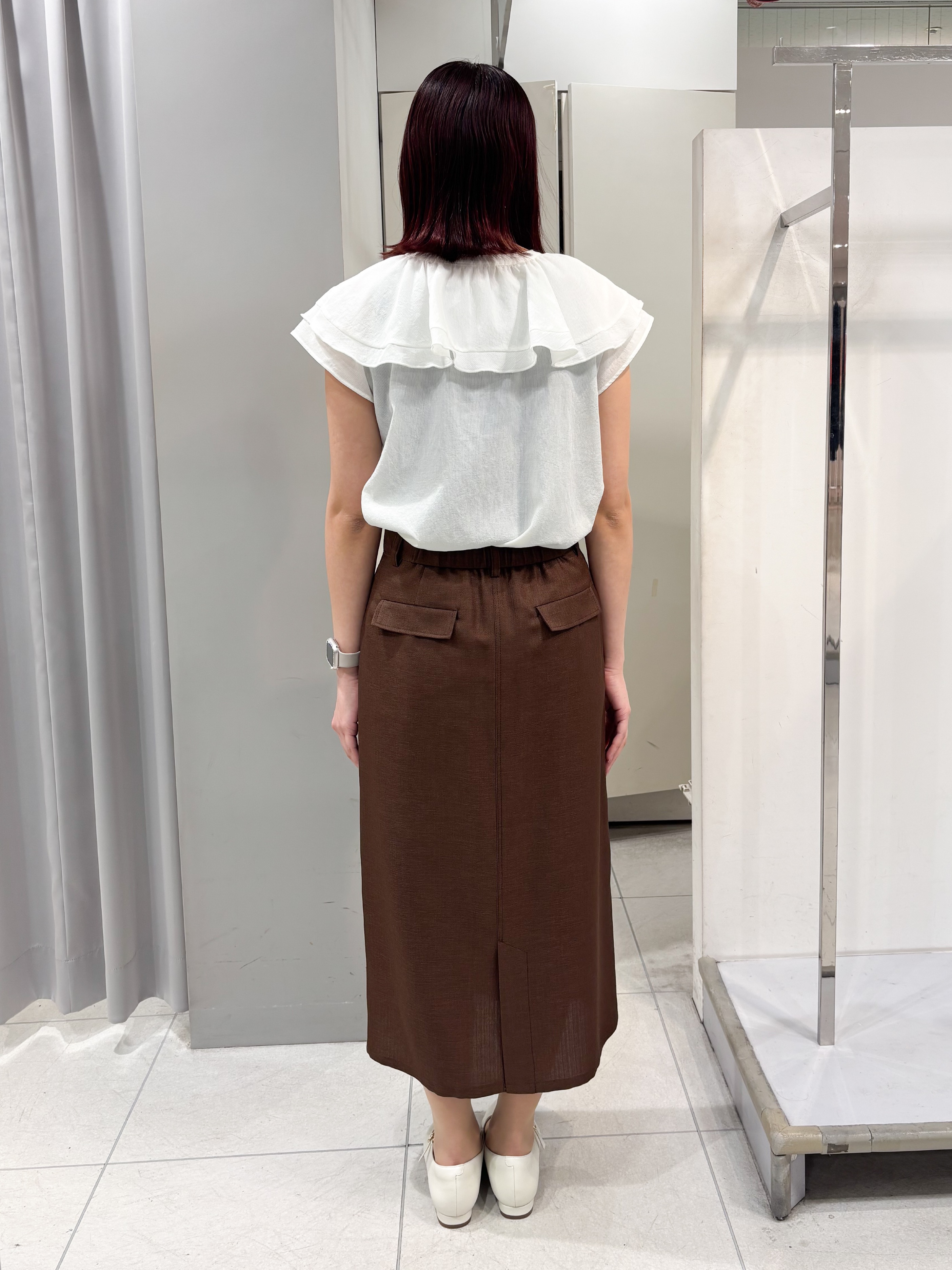 yuiさんの「Reflect｜【マシンウォッシャブル】フリルブラウス」を使ったコーディネート
