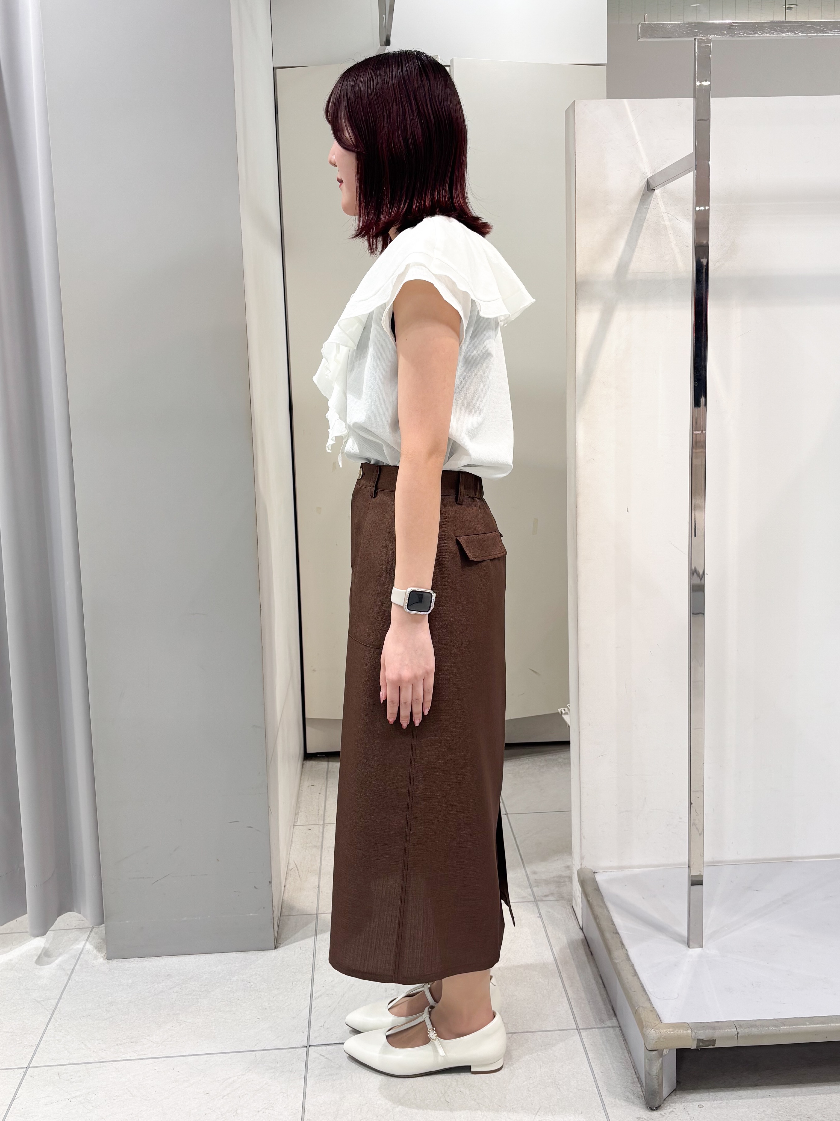 yuiさんの「Reflect｜【マシンウォッシャブル】フリルブラウス」を使ったコーディネート