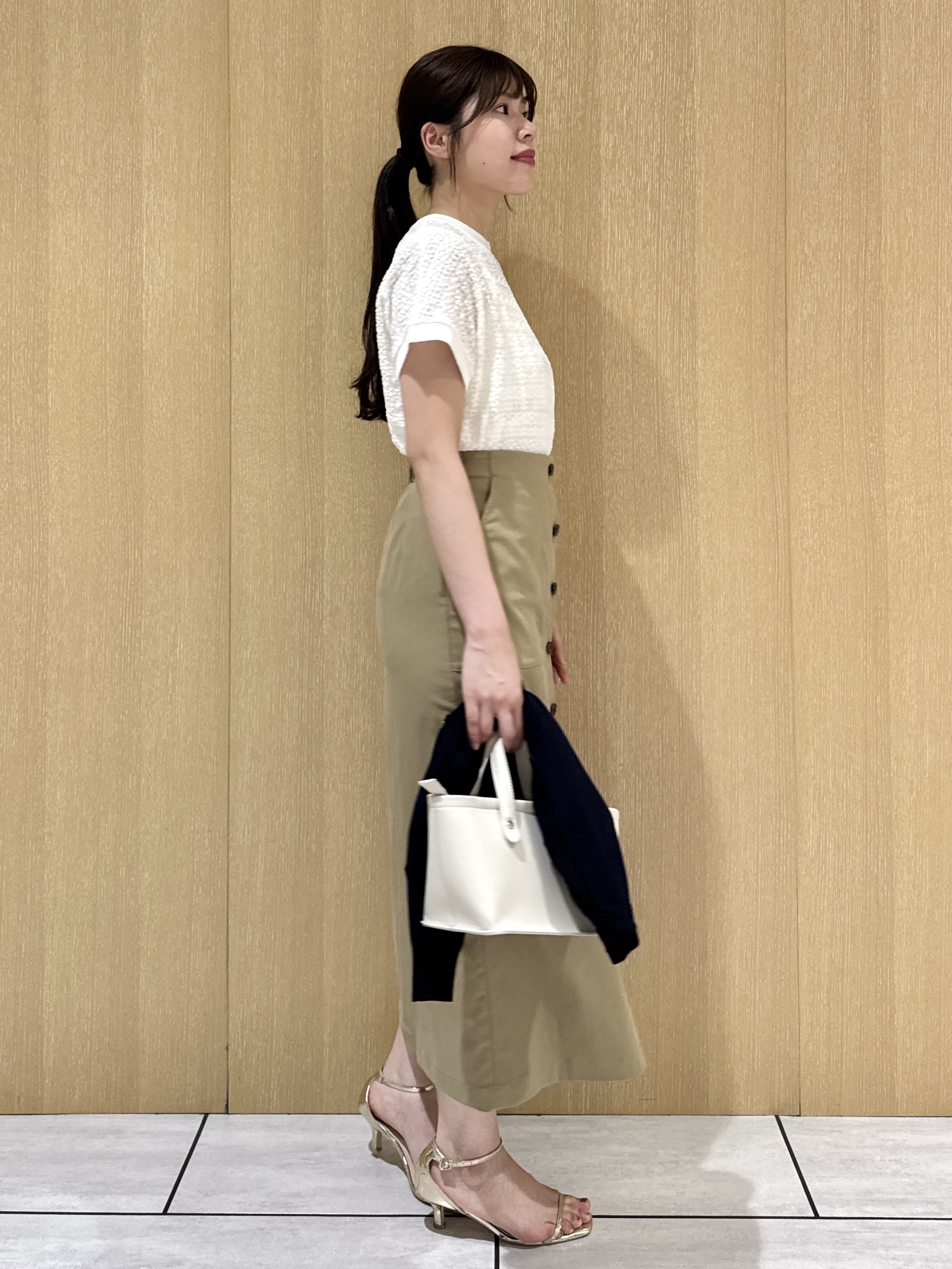 nanaさんの「UNTITLED｜◆【アンサンブル可/洗える】クルーネックニットカーディガン」を使ったコーディネート