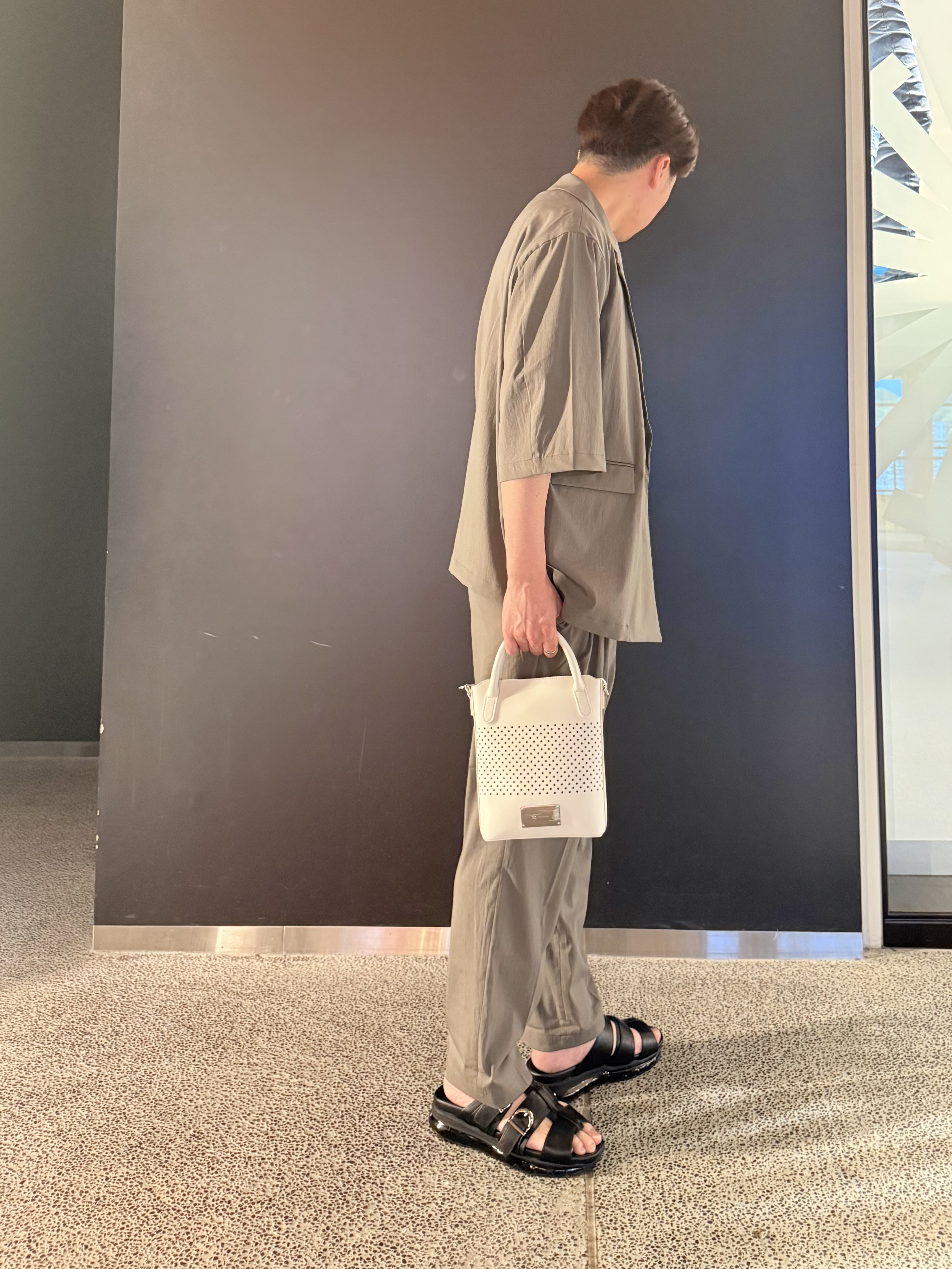 HARUさんの「tk.TAKEO KIKUCHI｜【接触冷感／UVCUT／セットアップ対応可】COOL PLAY5部袖ジャケット」を使ったコーディネート