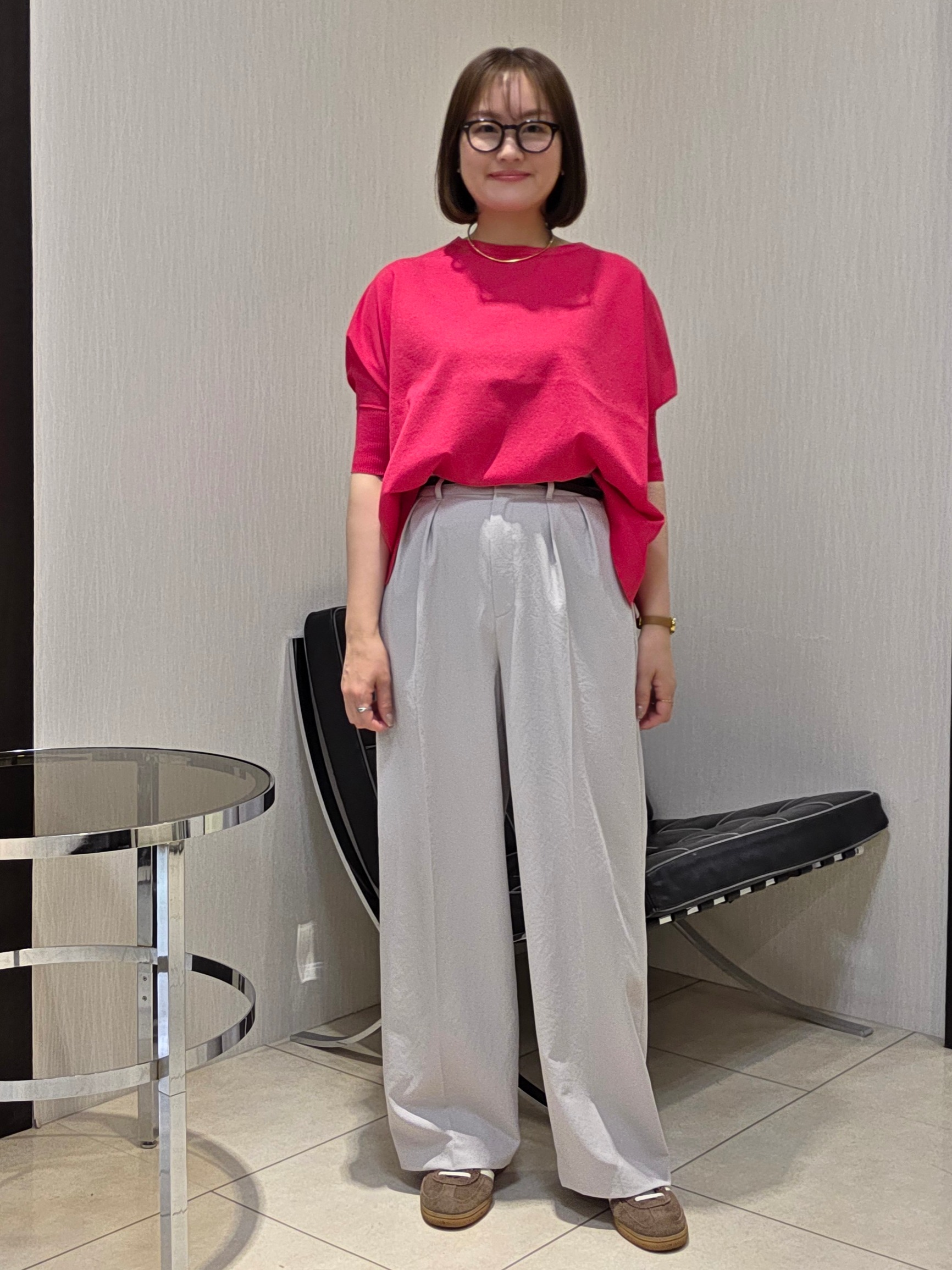 naokoさんの「UNTITLED｜【アンサンブル可/洗える】シアーレーヨンニット」を使ったコーディネート