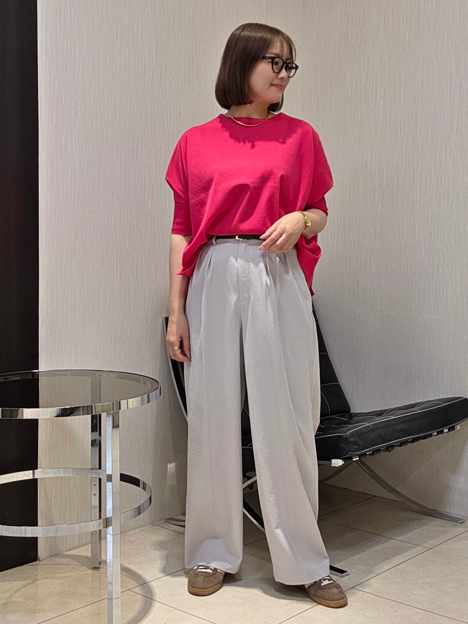 naokoさんの「UNTITLED｜【アンサンブル可/洗える】シアーレーヨンニット」を使ったコーディネート