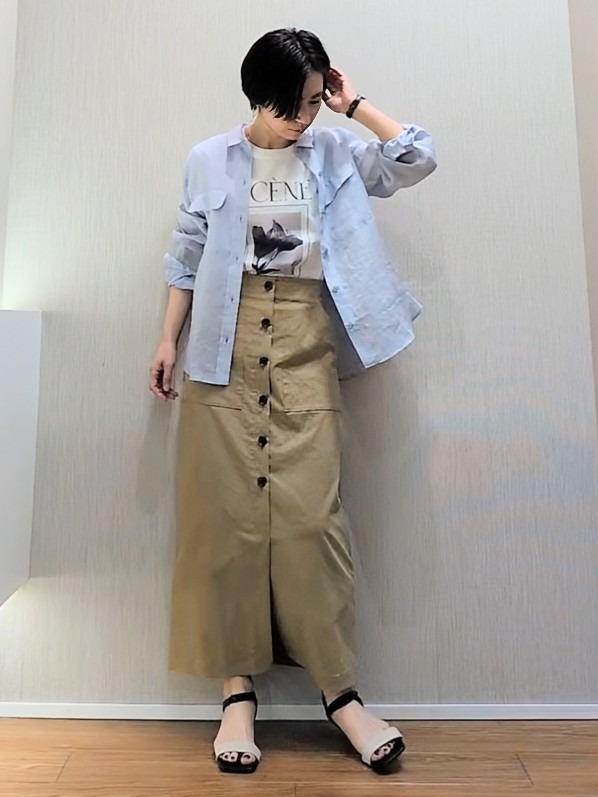 ミズタさんの「UNTITLED｜【接触冷感】ドライタッチシャツ」を使ったコーディネート