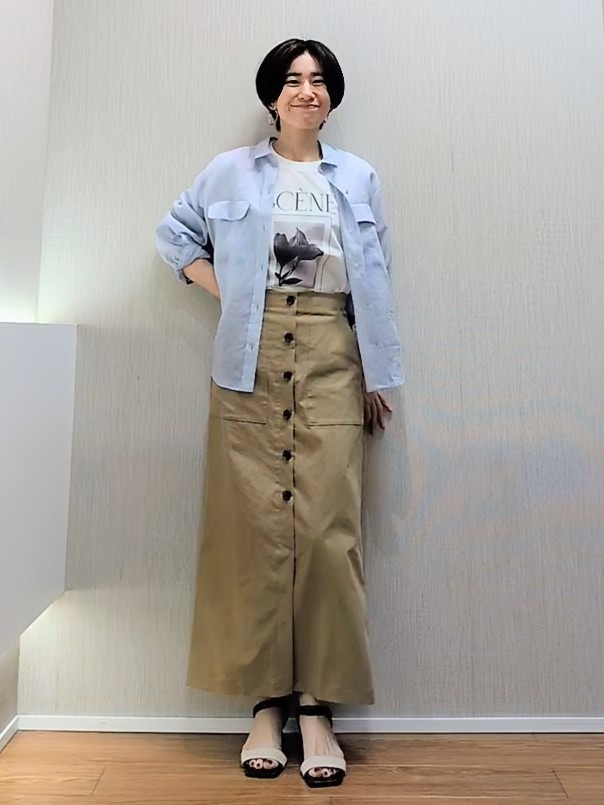 ミズタさんの「UNTITLED｜【接触冷感】ドライタッチシャツ」を使ったコーディネート