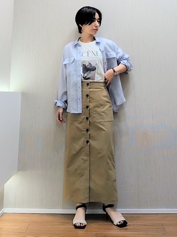 ミズタさんの「UNTITLED｜【接触冷感】ドライタッチシャツ」を使ったコーディネート