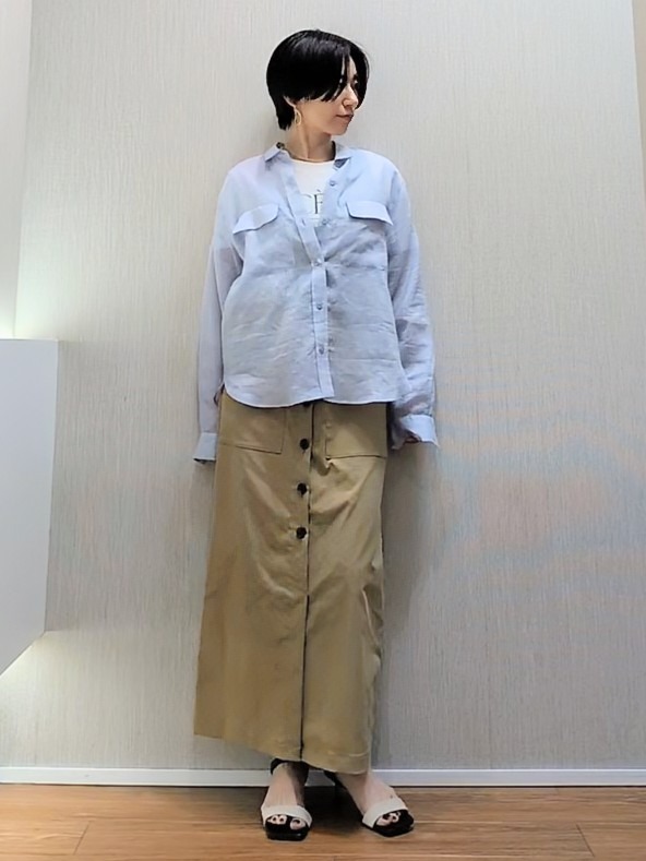 ミズタさんの「UNTITLED｜【接触冷感】ドライタッチシャツ」を使ったコーディネート