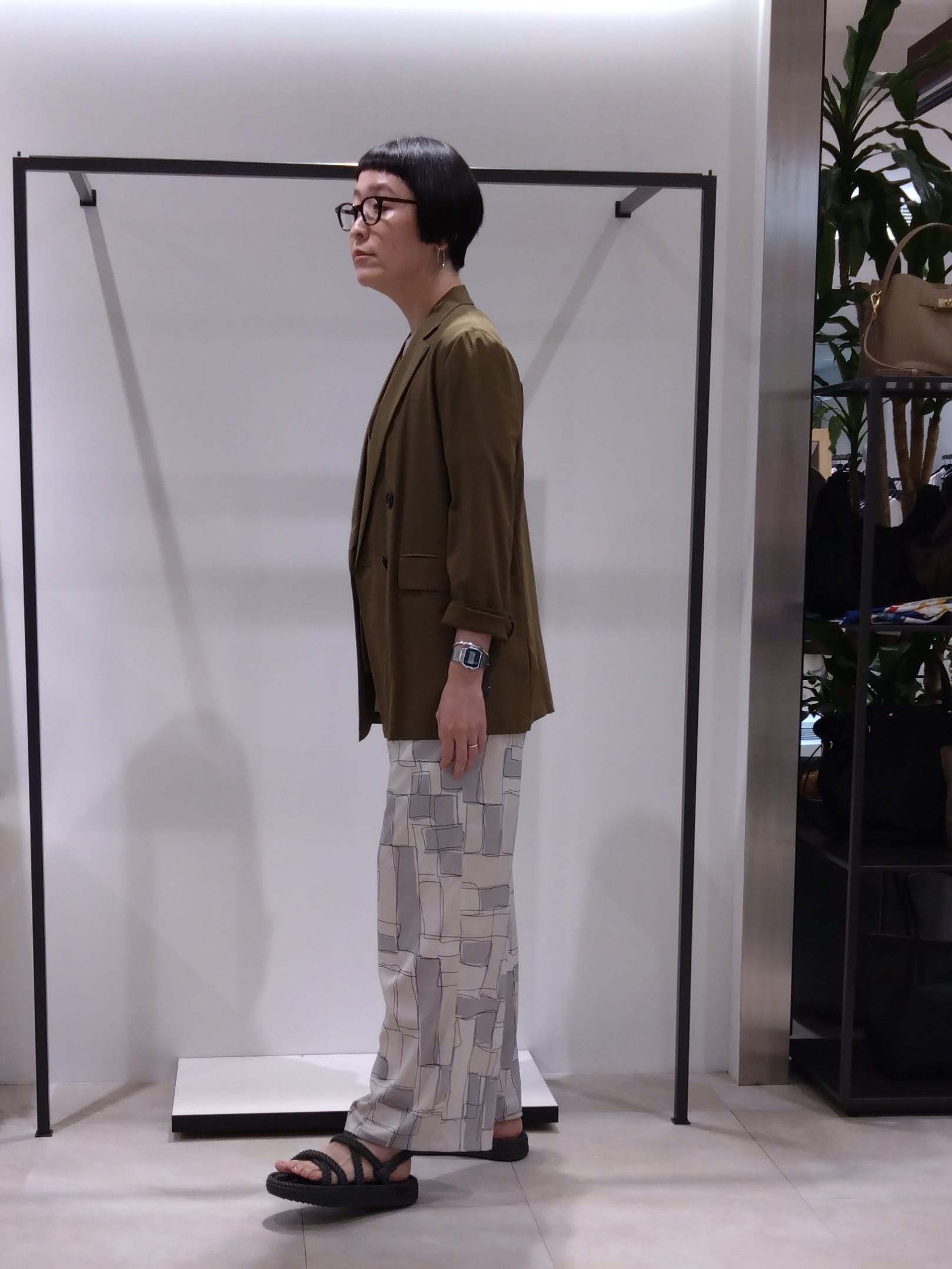 まちこさんの「UNTITLED｜◆【セットアップ可/接触冷感/通気性】ドライシアーダブルジャケット」を使ったコーディネート