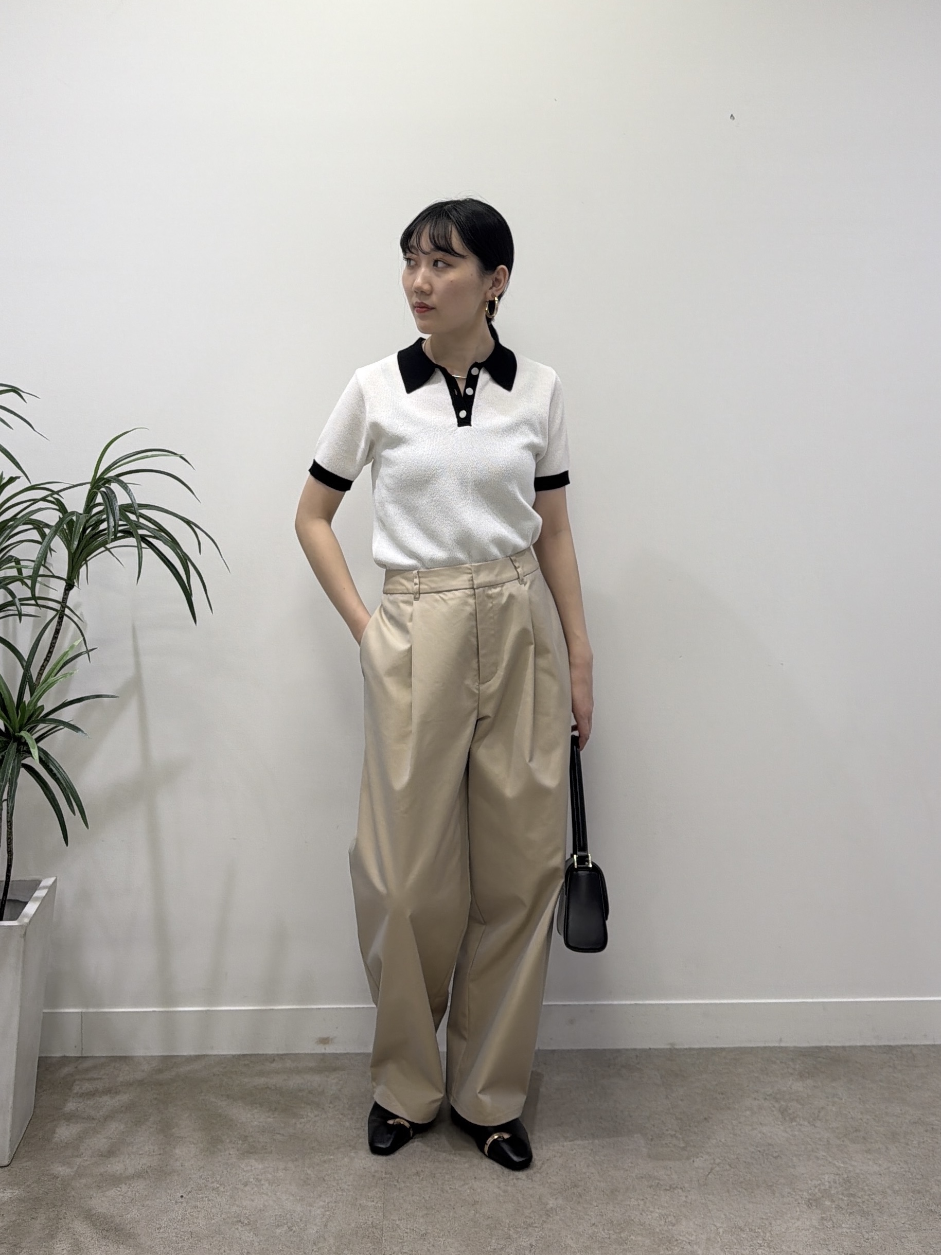 rinaさんの「INDIVI｜ジャカードポロニット」を使ったコーディネート