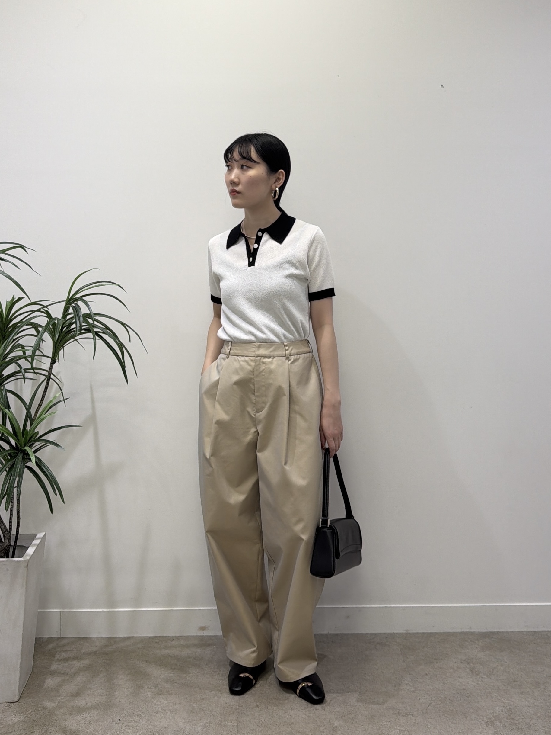rinaさんの「INDIVI｜ジャカードポロニット」を使ったコーディネート