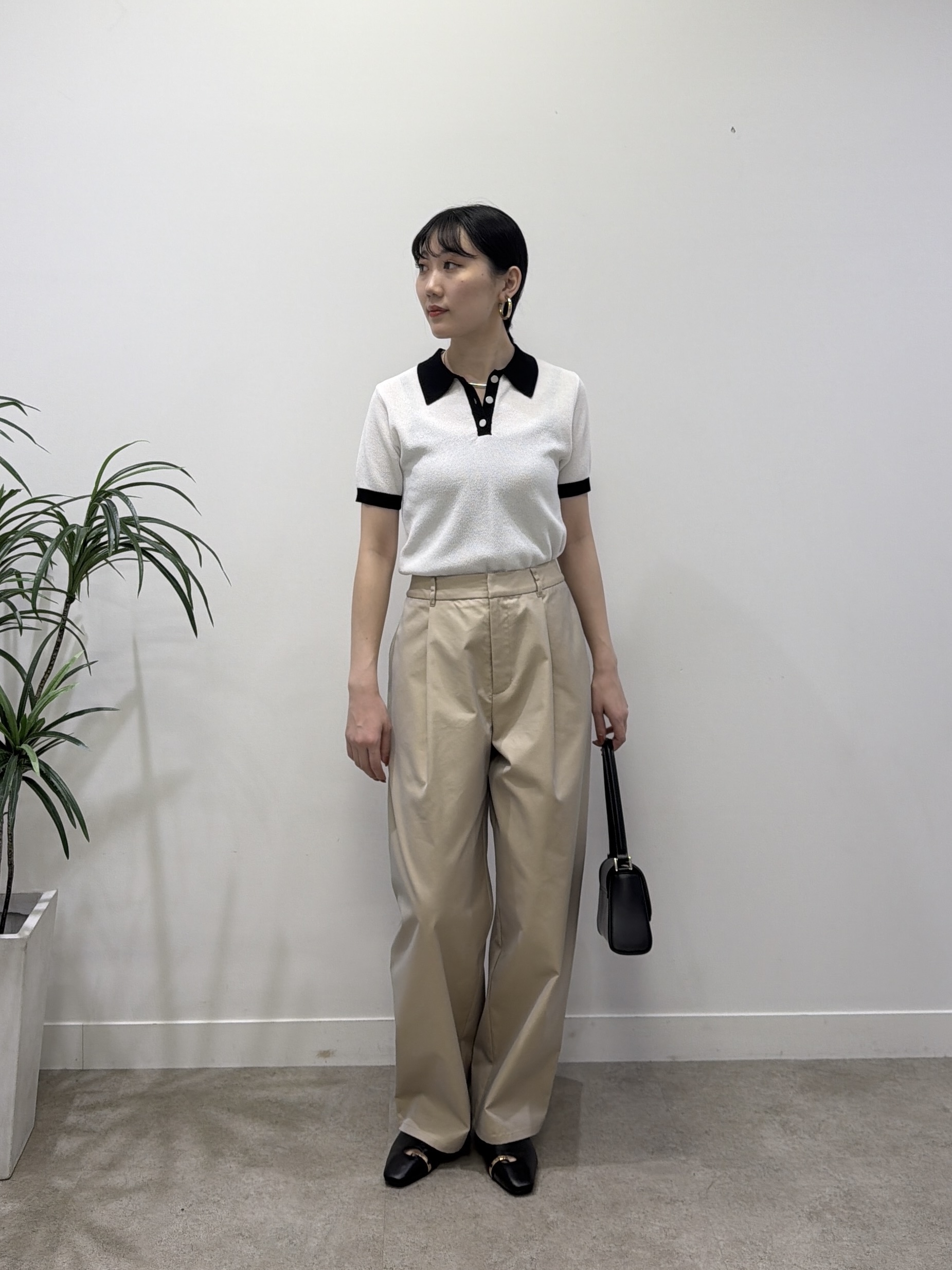 rinaさんの「INDIVI｜ジャカードポロニット」を使ったコーディネート