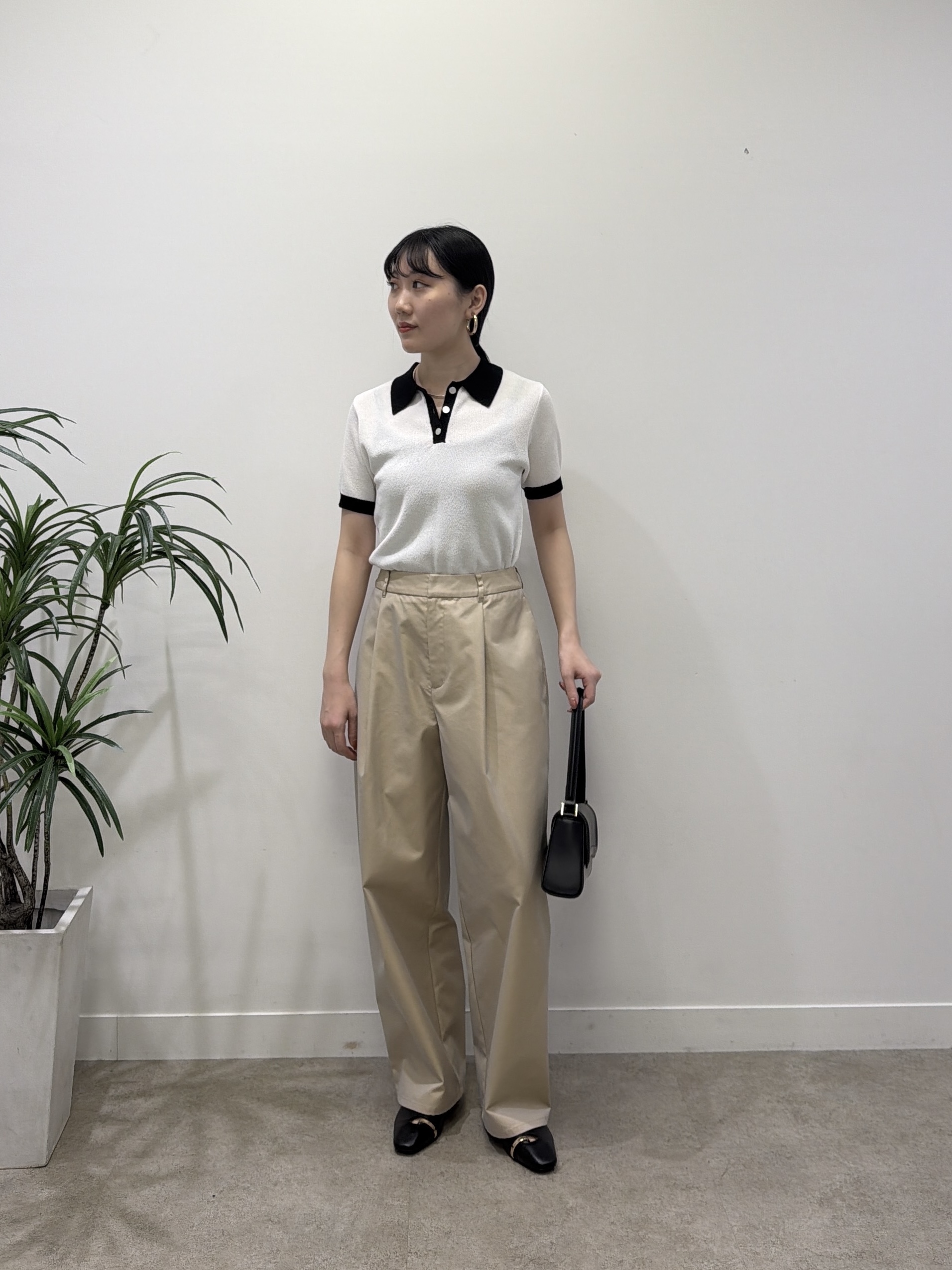 rinaさんの「INDIVI｜ジャカードポロニット」を使ったコーディネート