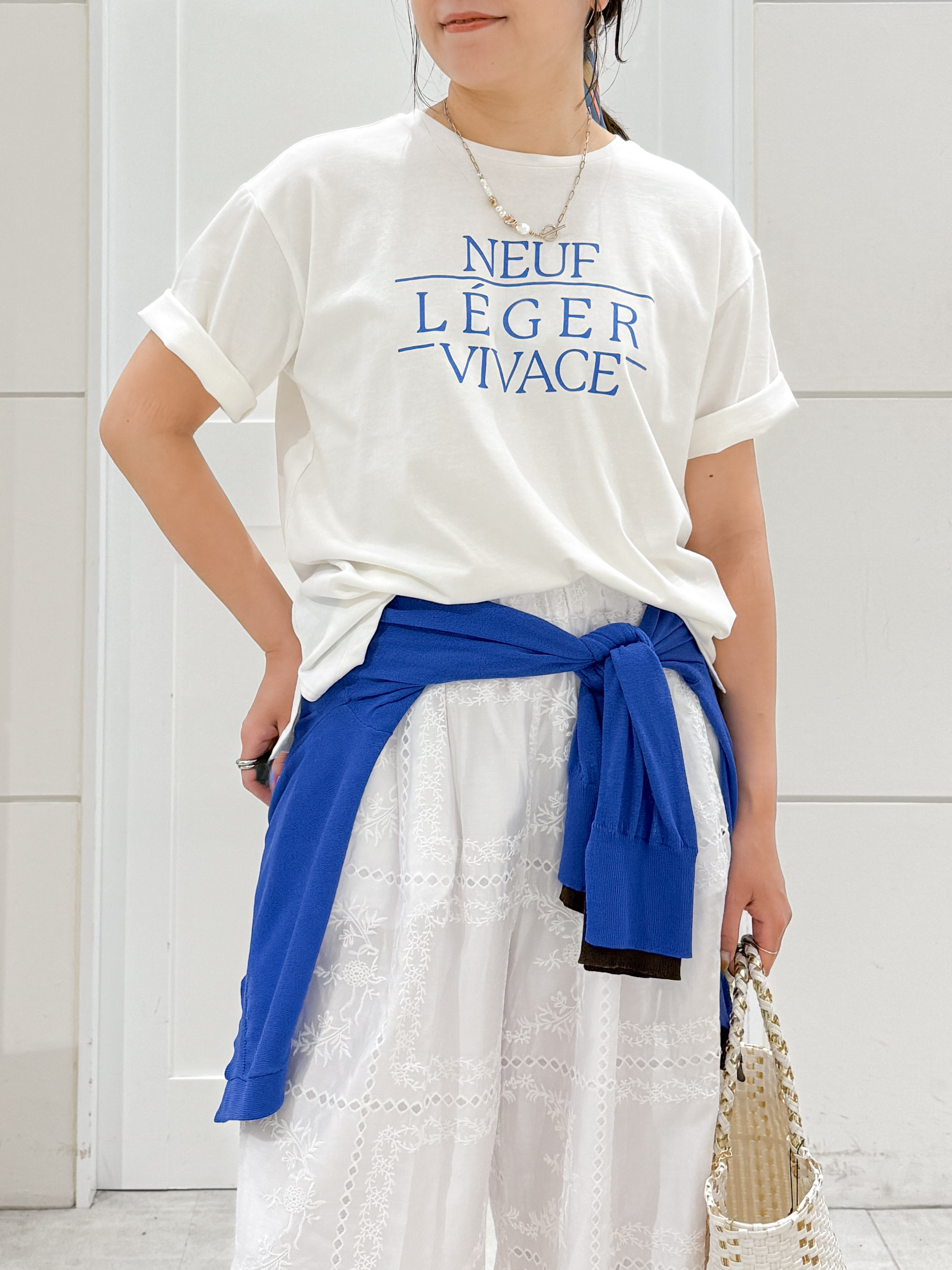 yuka.aさんの「OPAQUE.CLIP｜ロゴプリントアソートTシャツ【洗濯機OK】」を使ったコーディネート