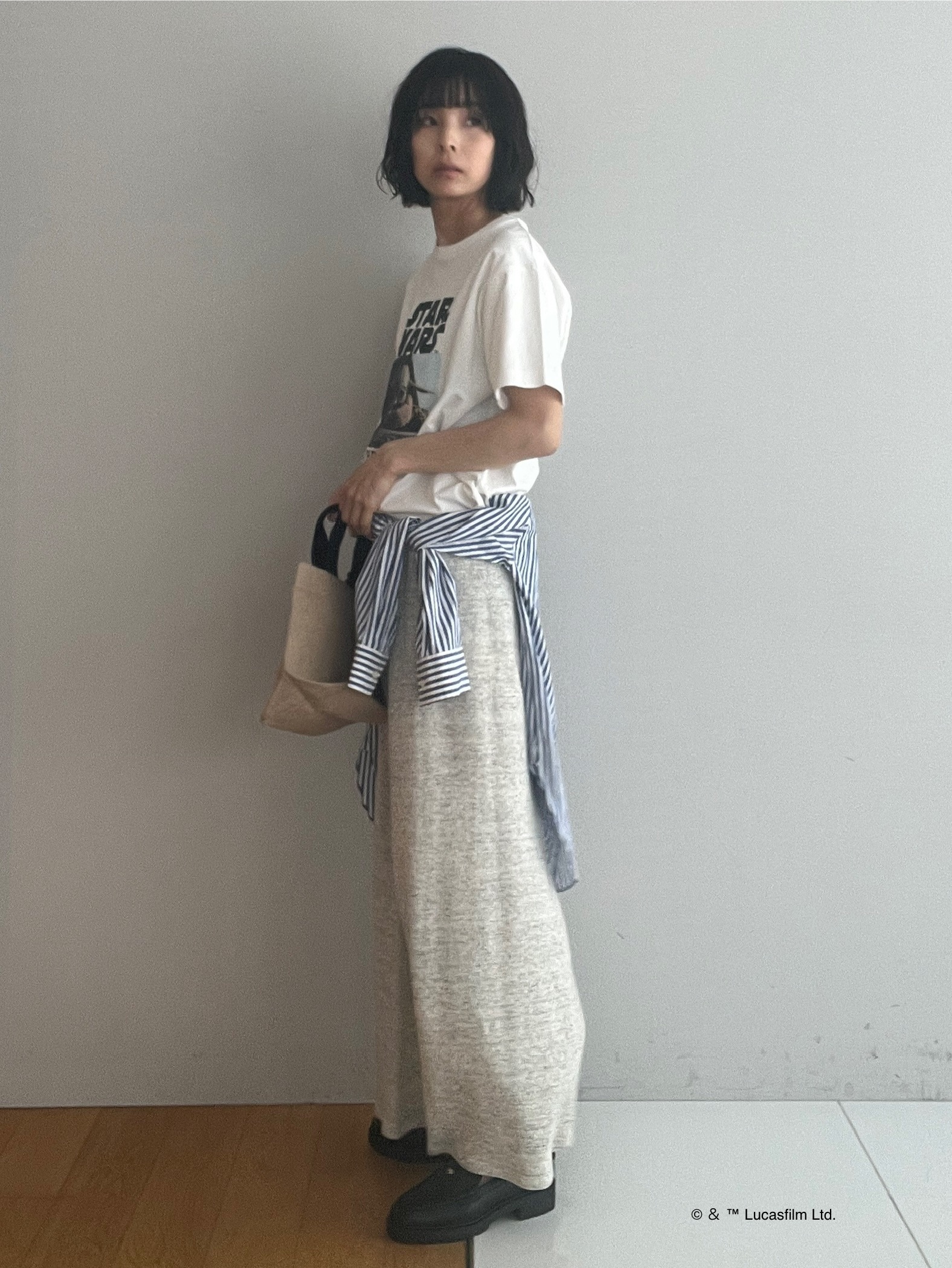 misaさんの「DRESSTERIOR｜【接触冷感】STAR WARS カプセルグローグTシャツ」を使ったコーディネート