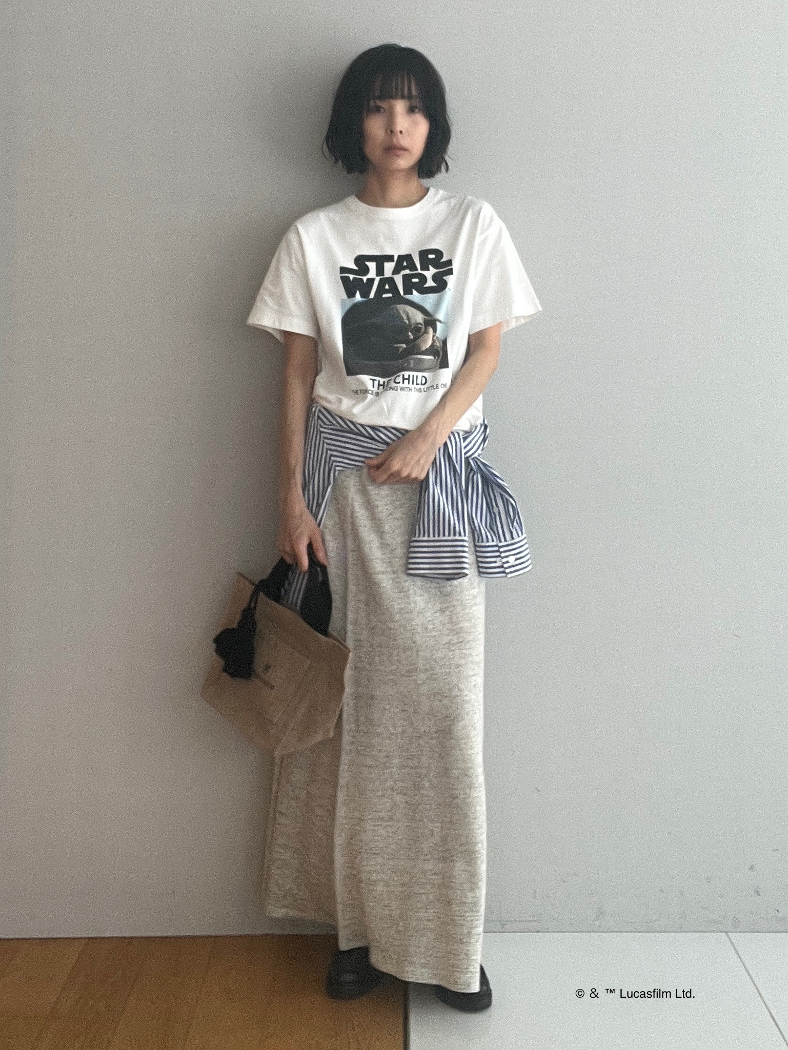 misaさんの「DRESSTERIOR｜【接触冷感】STAR WARS カプセルグローグTシャツ」を使ったコーディネート
