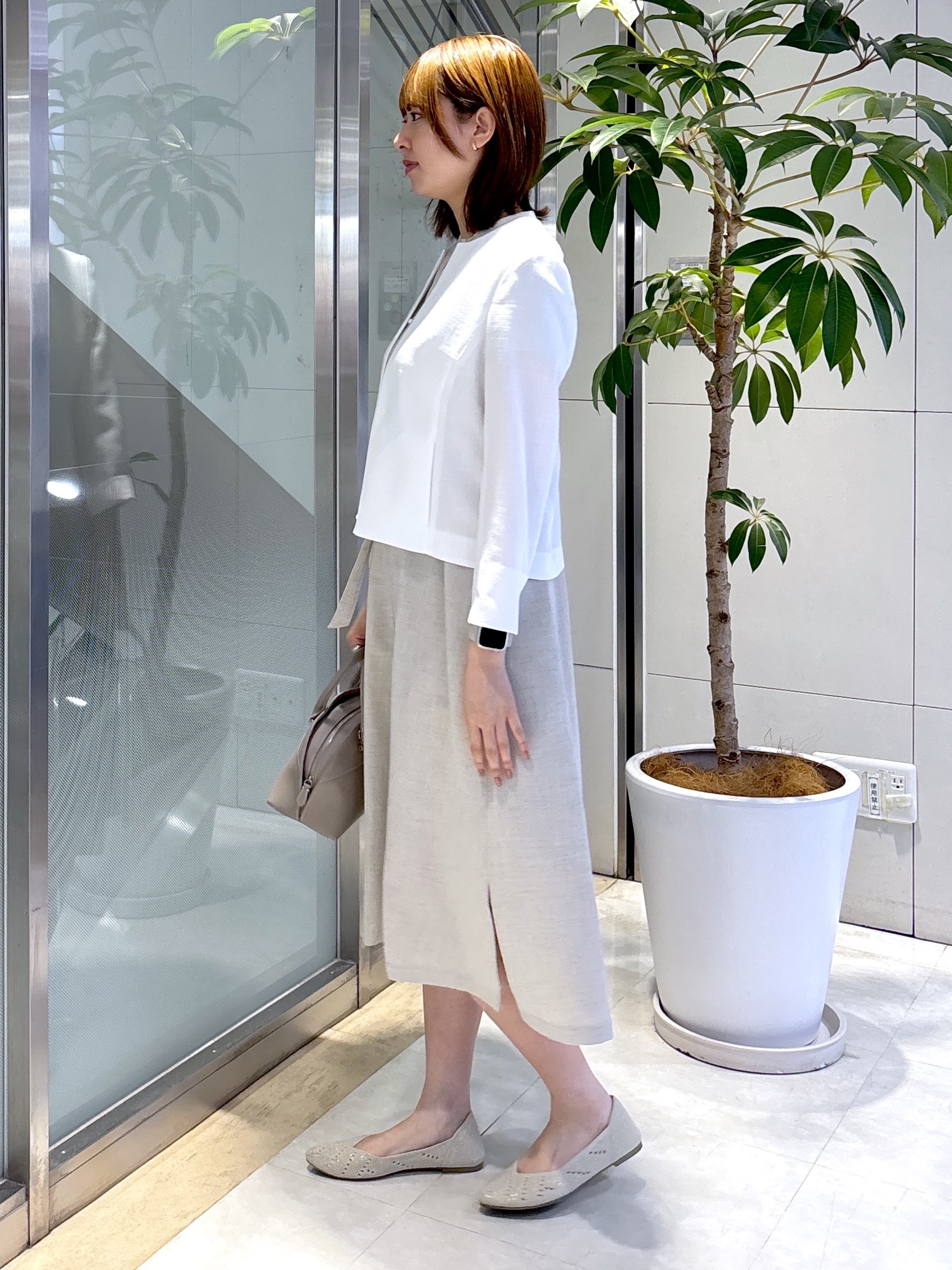 yukaさんの「UNTITLED｜【清涼感/洗える】ミニマルシルエットジャケット」を使ったコーディネート