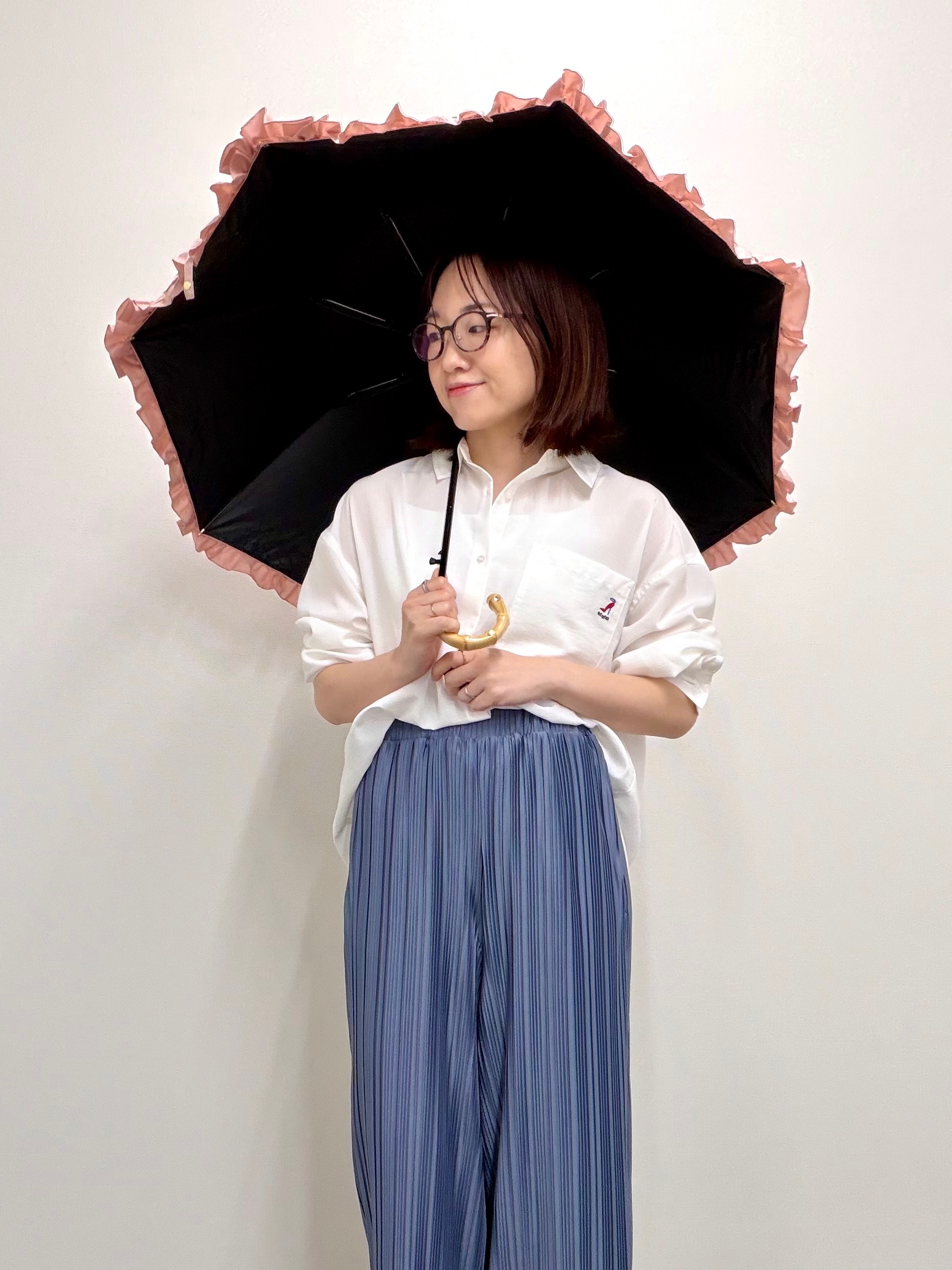 saoriさんの「【aruco&times;ITS&rsquo;DEMO】刺繍シャツ」を使ったコーディネート