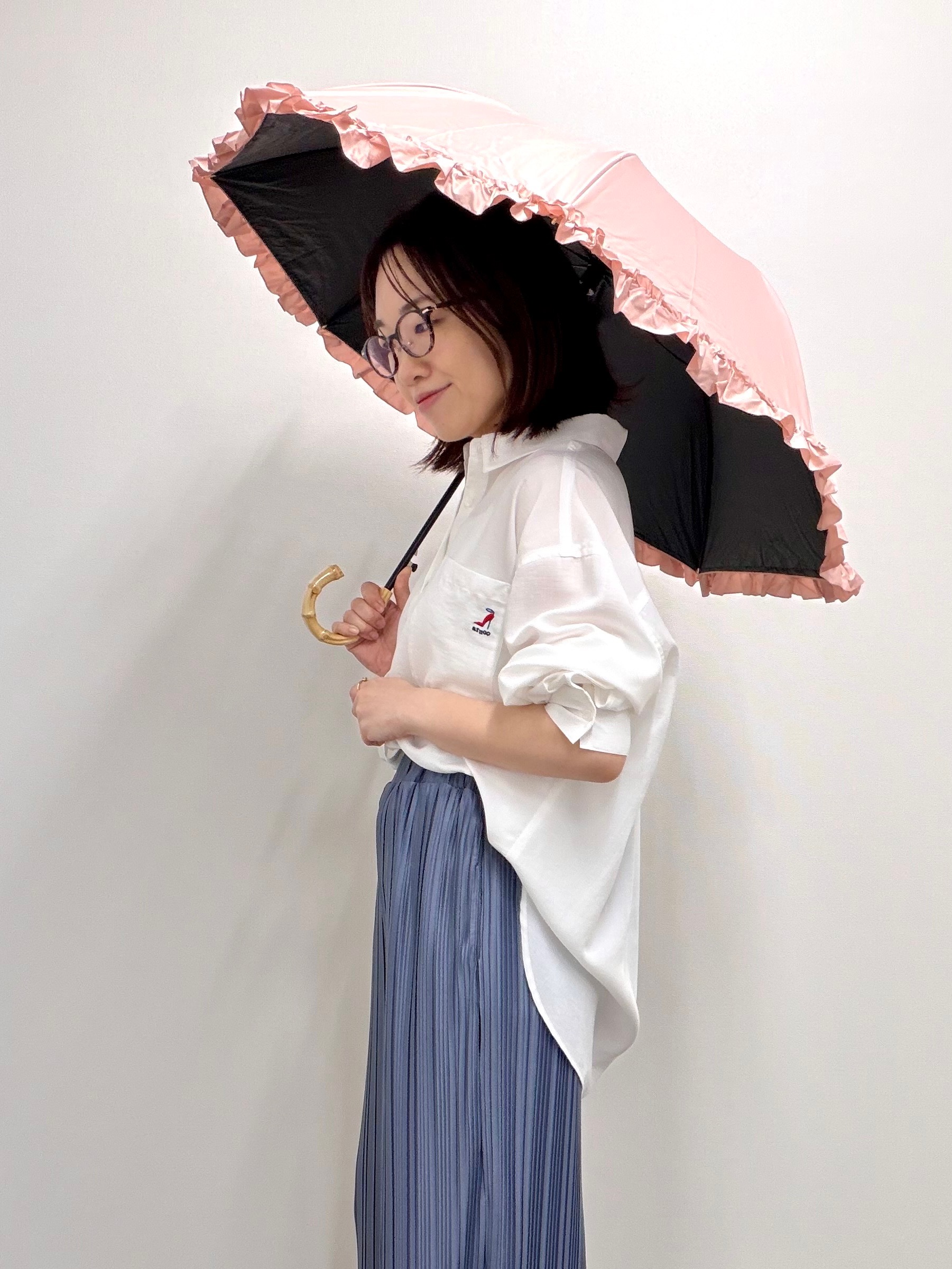saoriさんの「【aruco&times;ITS&rsquo;DEMO】刺繍シャツ」を使ったコーディネート