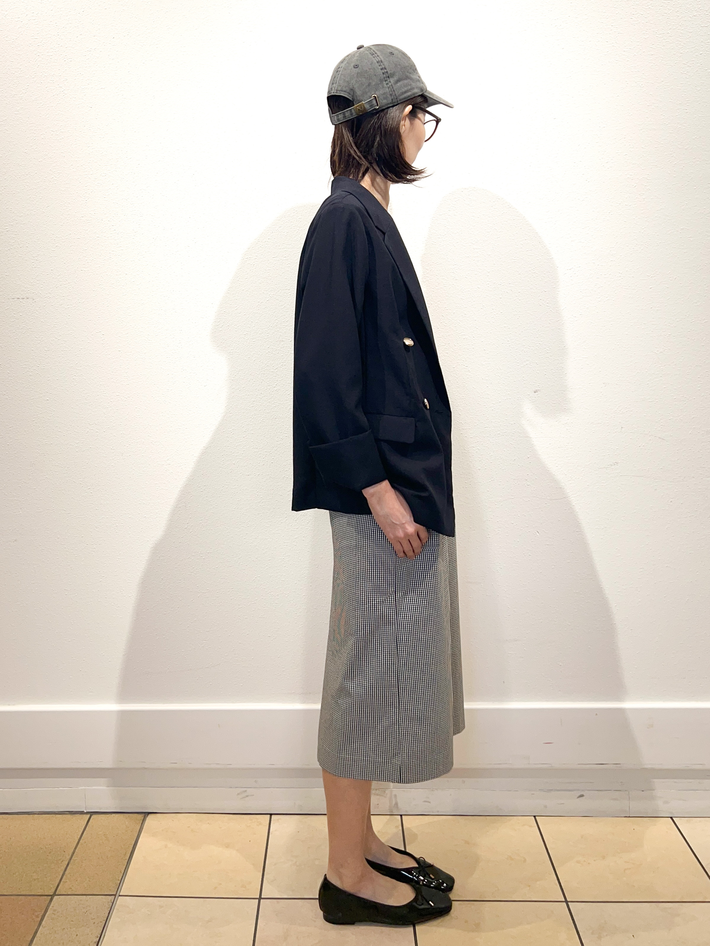 ももちぃさんの「index｜《再入荷》ダブルブレストテーラードジャケット【接触冷感／吸水速乾／イージーアイロン／防シワ／洗濯機O」を使ったコーディネート
