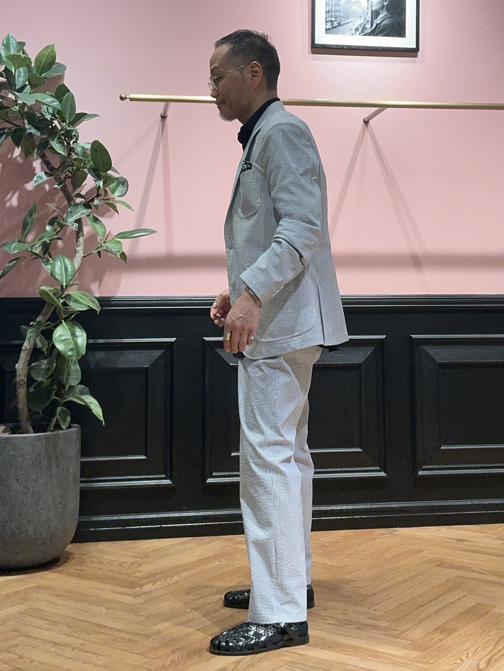 torigoeさんの「DRESSTERIOR｜バイオリネン スリークオーターシャツ」を使ったコーディネート