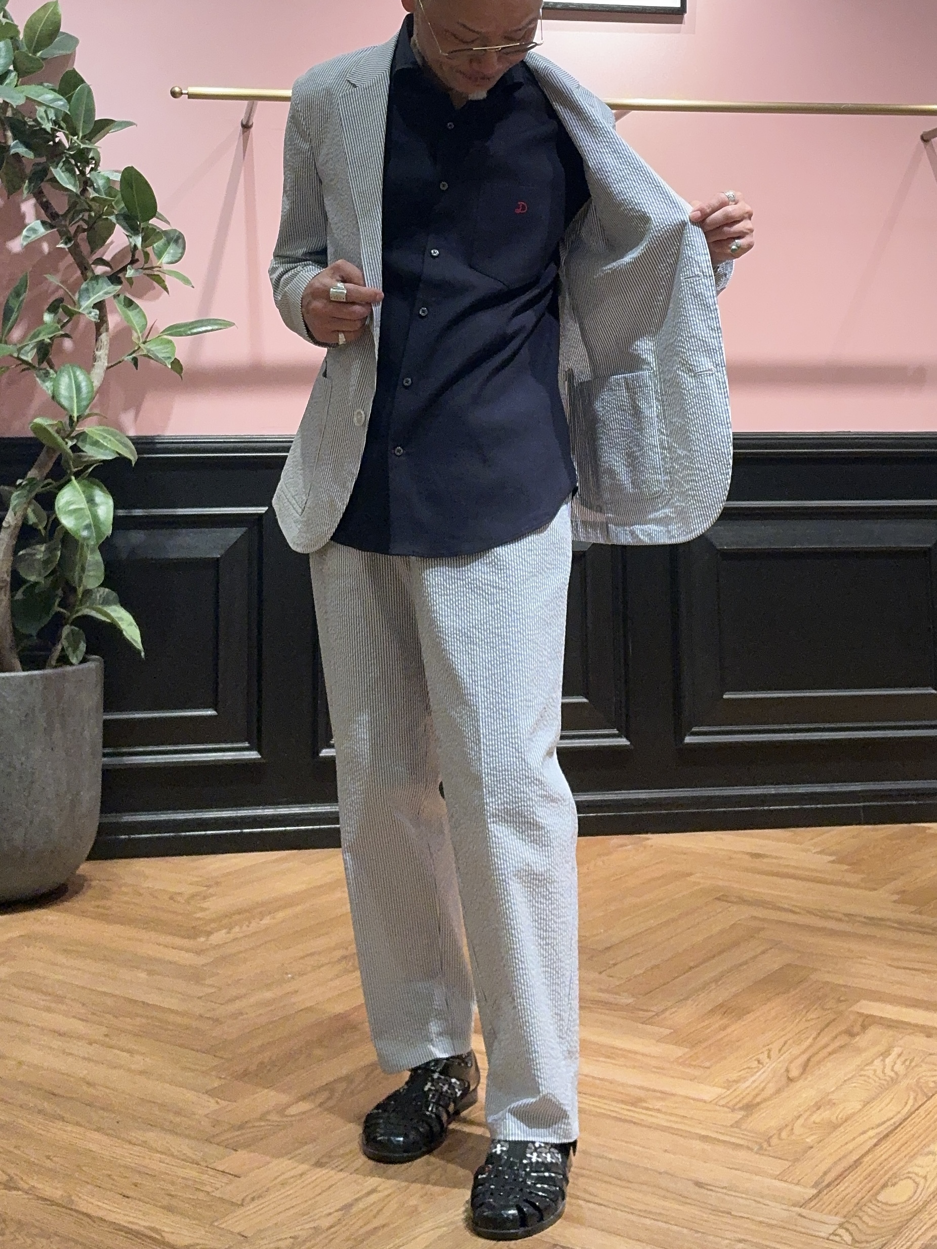 torigoeさんの「DRESSTERIOR｜バイオリネン スリークオーターシャツ」を使ったコーディネート