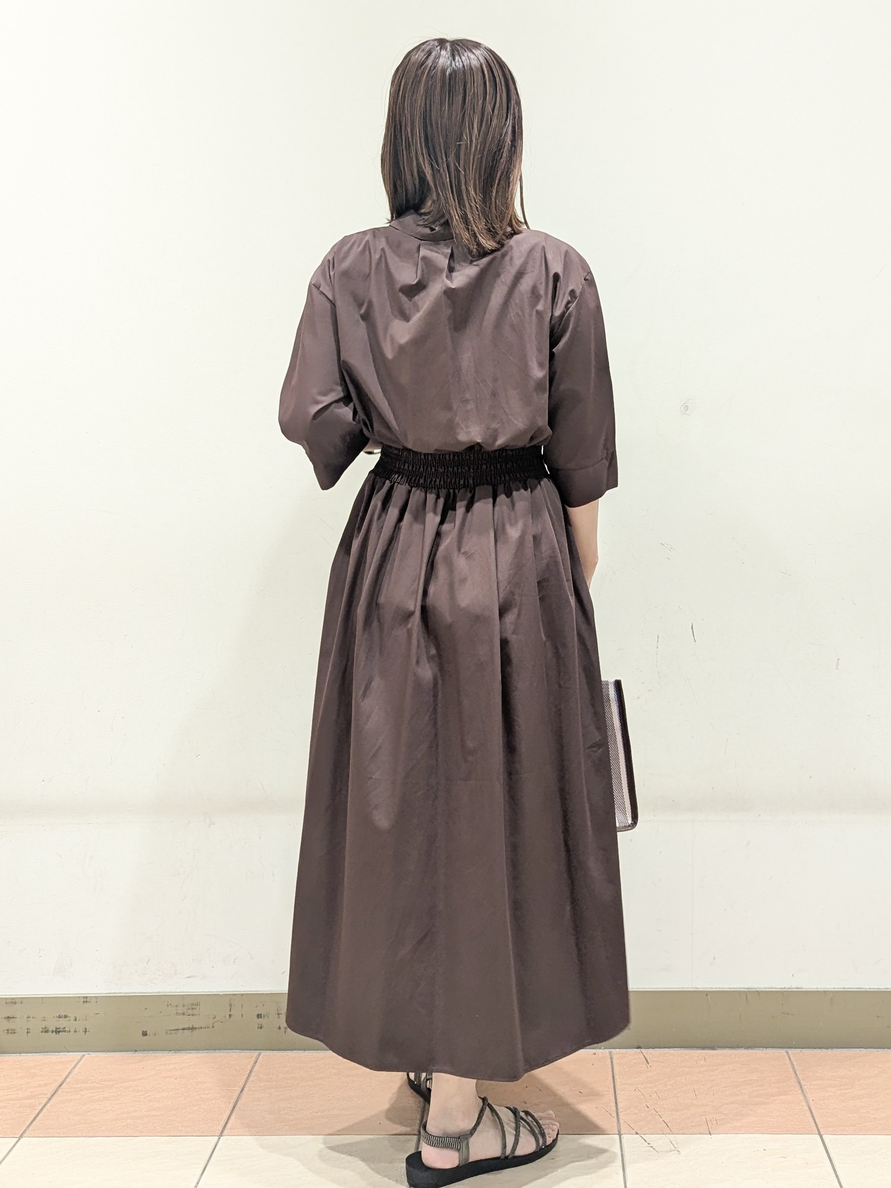 Miさんの「OPAQUE.CLIP｜リボンベルト付きシャツワンピース【洗濯機OK／防シワ加工】」を使ったコーディネート