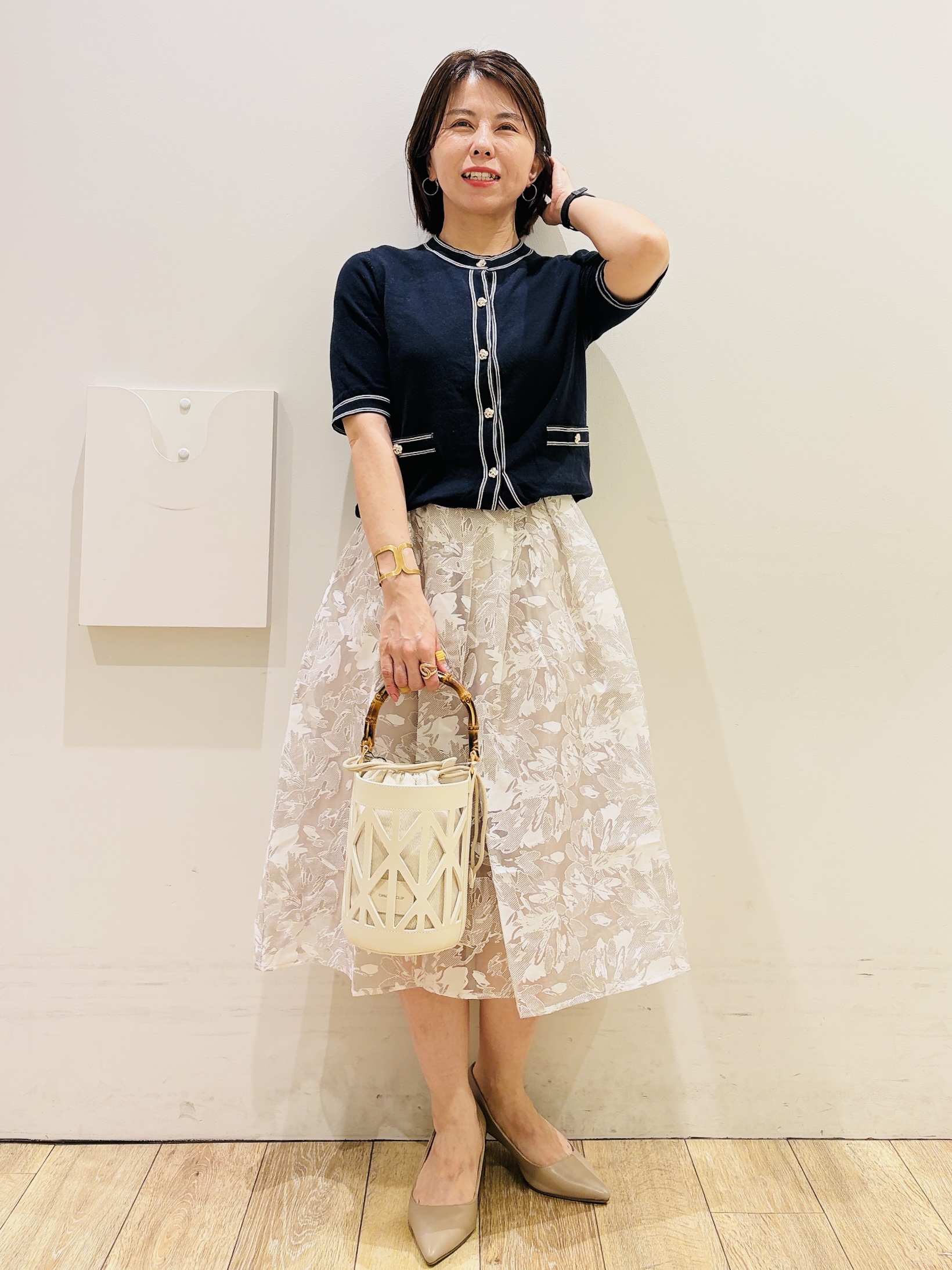 YUKOさんの「index｜クロスオーバルメタルリング」を使ったコーディネート