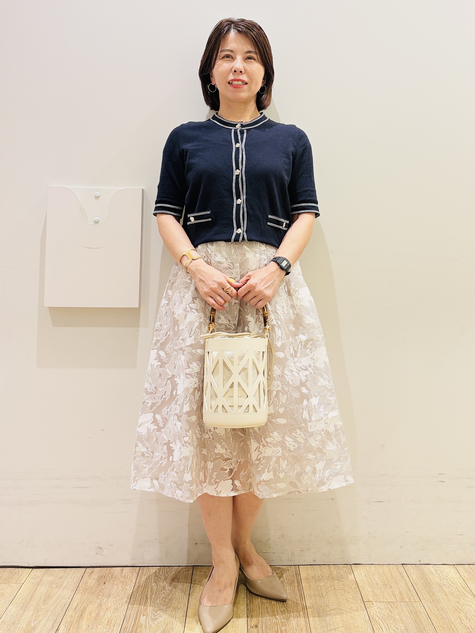 YUKOさんの「index｜クロスオーバルメタルリング」を使ったコーディネート