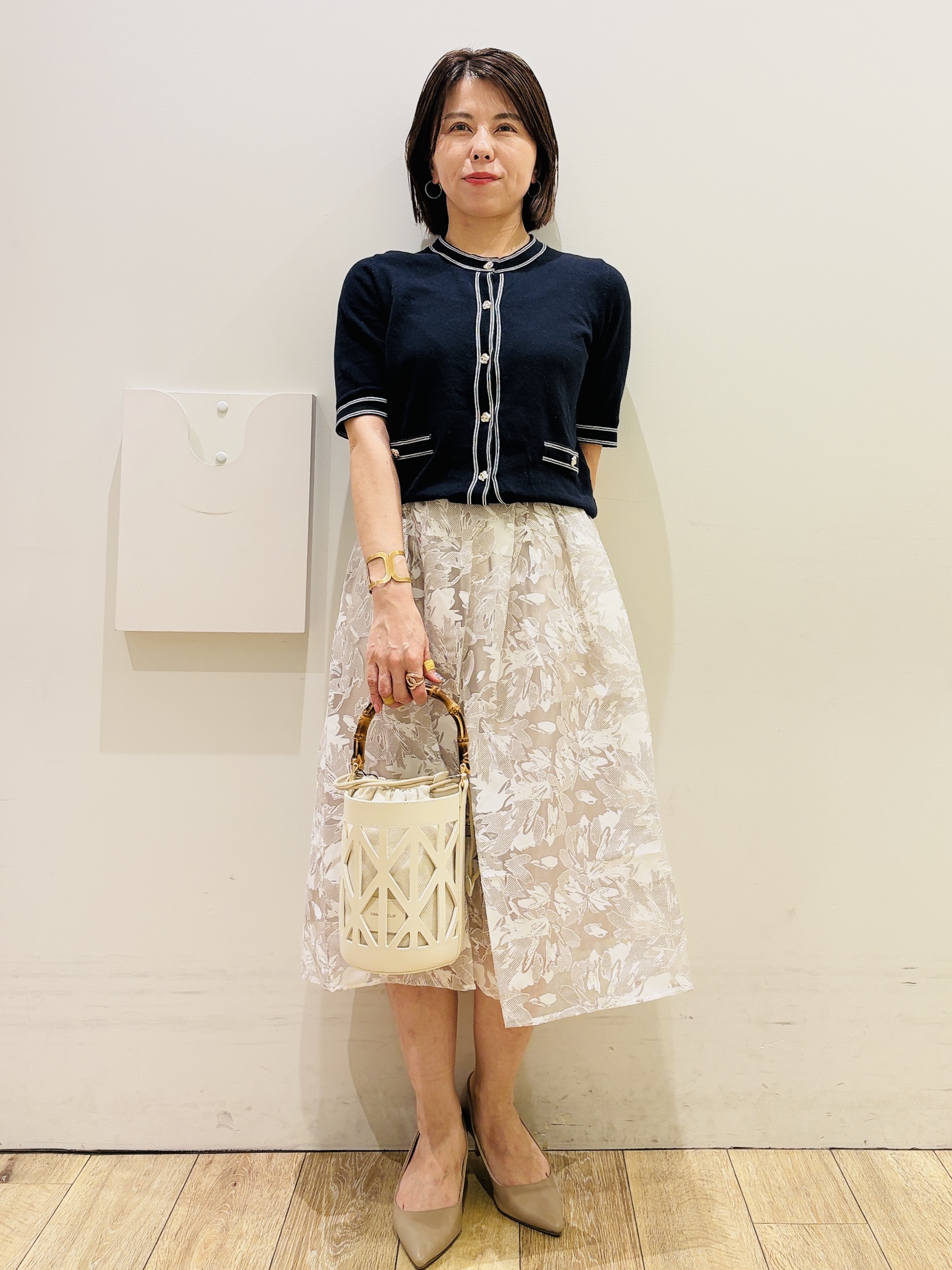YUKOさんの「index｜クロスオーバルメタルリング」を使ったコーディネート