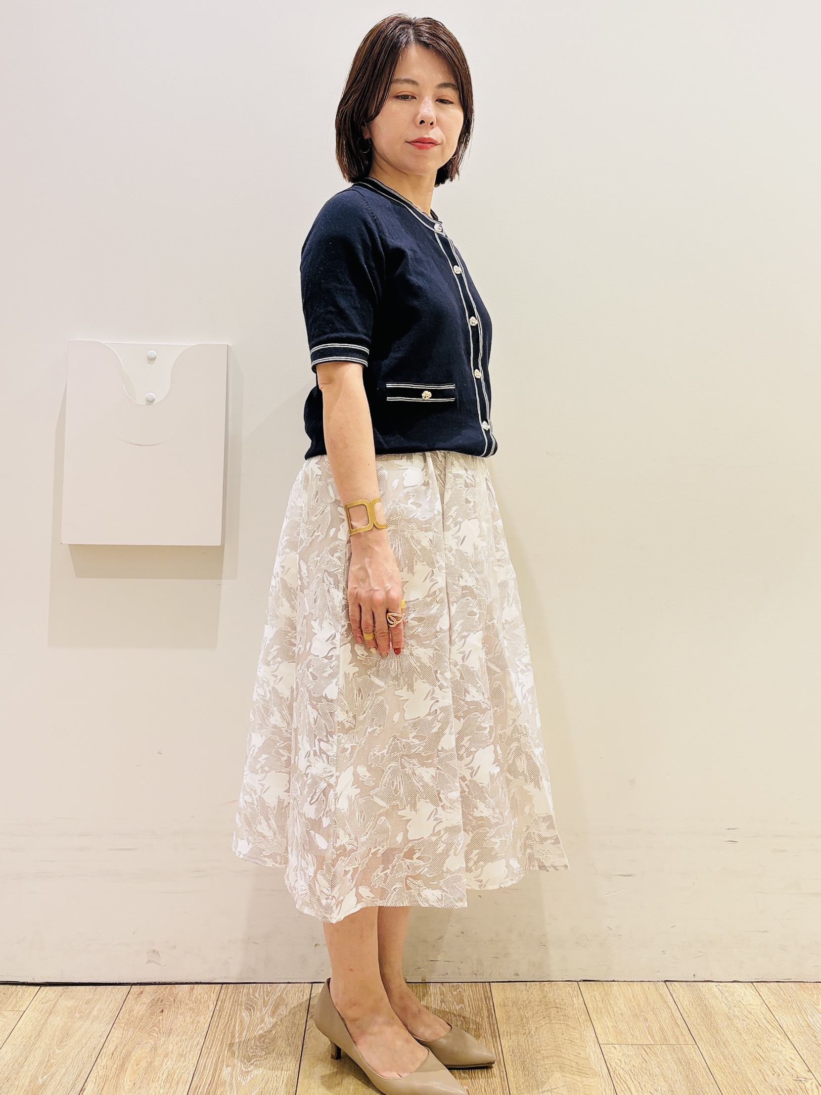 YUKOさんの「index｜クロスオーバルメタルリング」を使ったコーディネート