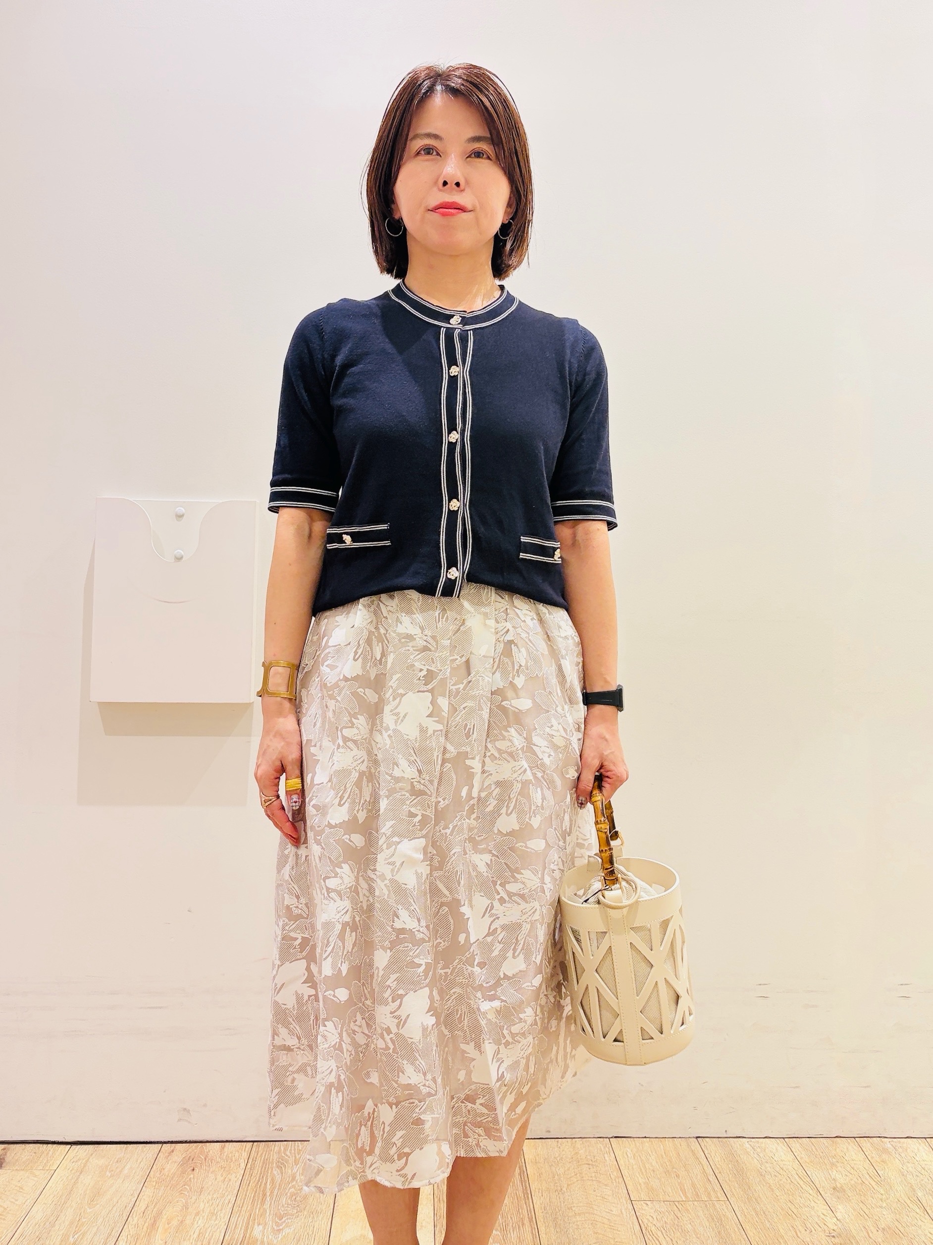 YUKOさんの「index｜クロスオーバルメタルリング」を使ったコーディネート