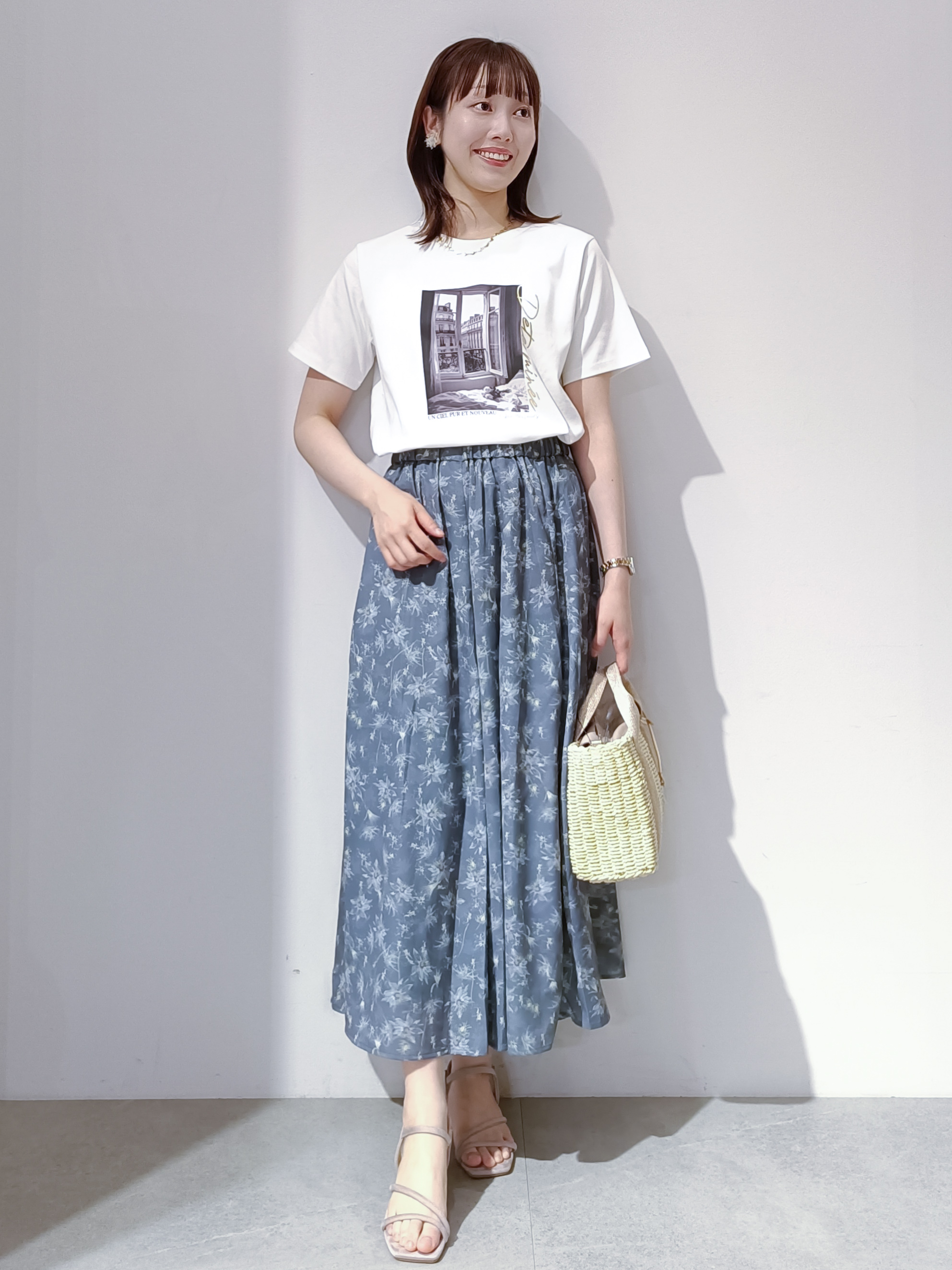 のんさんの「OPAQUE.CLIP｜【接触冷感／UVケア】転写箔プリントTシャツ《洗濯機OK》」を使ったコーディネート