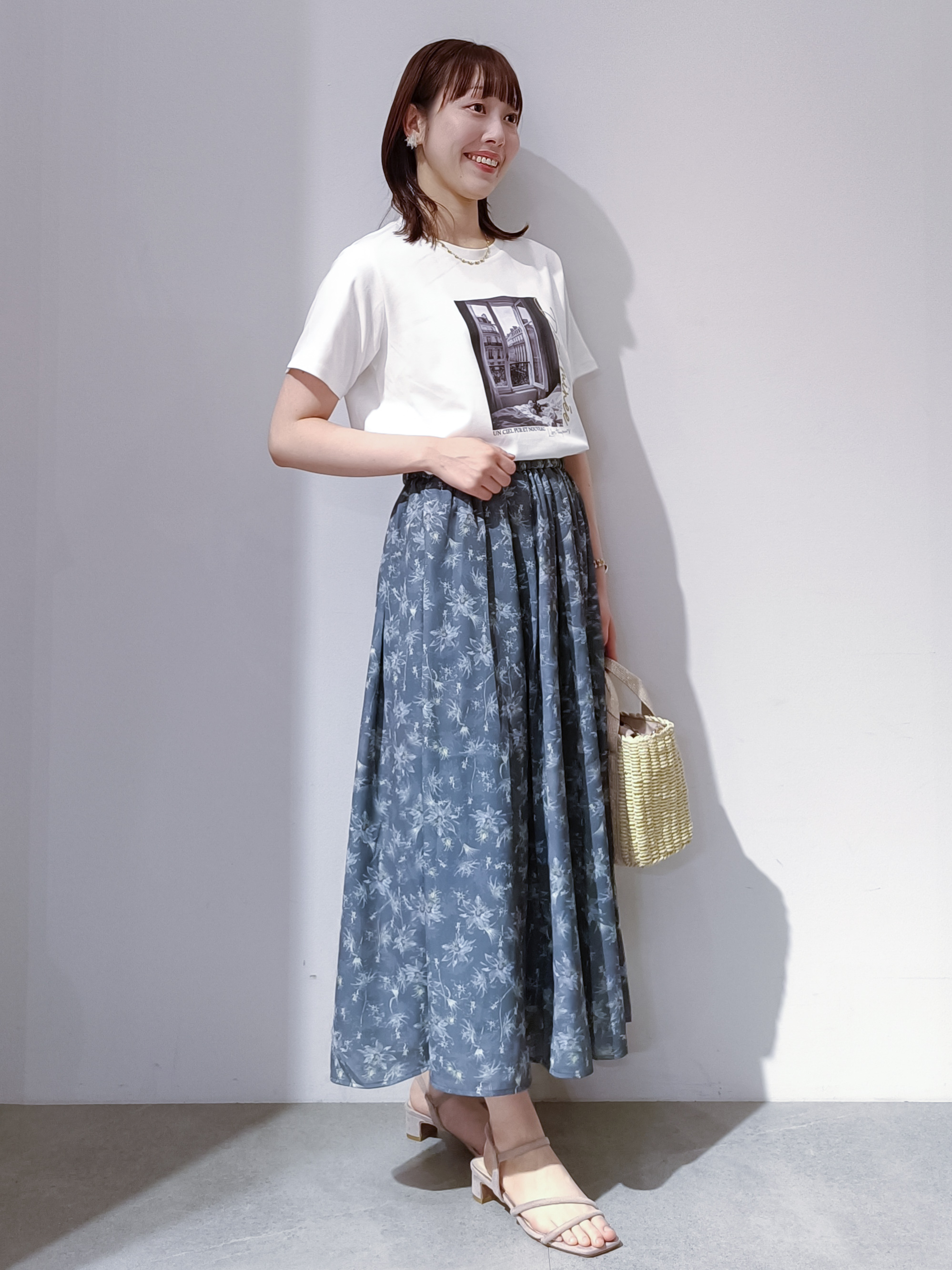 のんさんの「OPAQUE.CLIP｜【接触冷感／UVケア】転写箔プリントTシャツ《洗濯機OK》」を使ったコーディネート