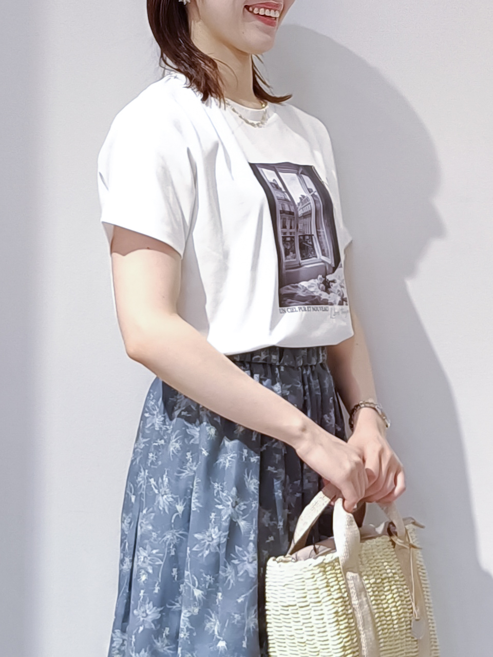 のんさんの「OPAQUE.CLIP｜【接触冷感／UVケア】転写箔プリントTシャツ《洗濯機OK》」を使ったコーディネート