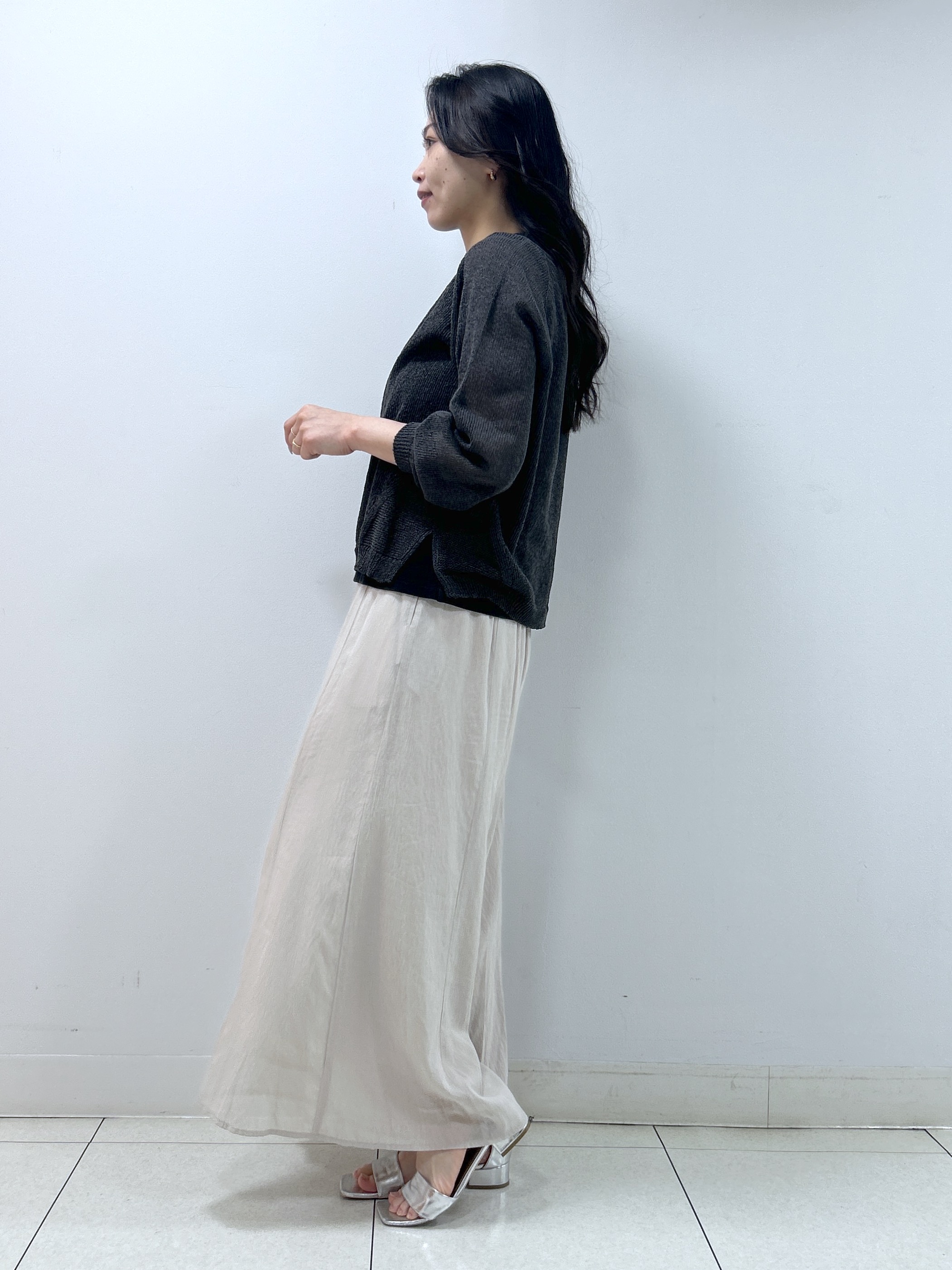 Kaiさんの「Dessin｜【洗える】透かし編みデザインニット」を使ったコーディネート
