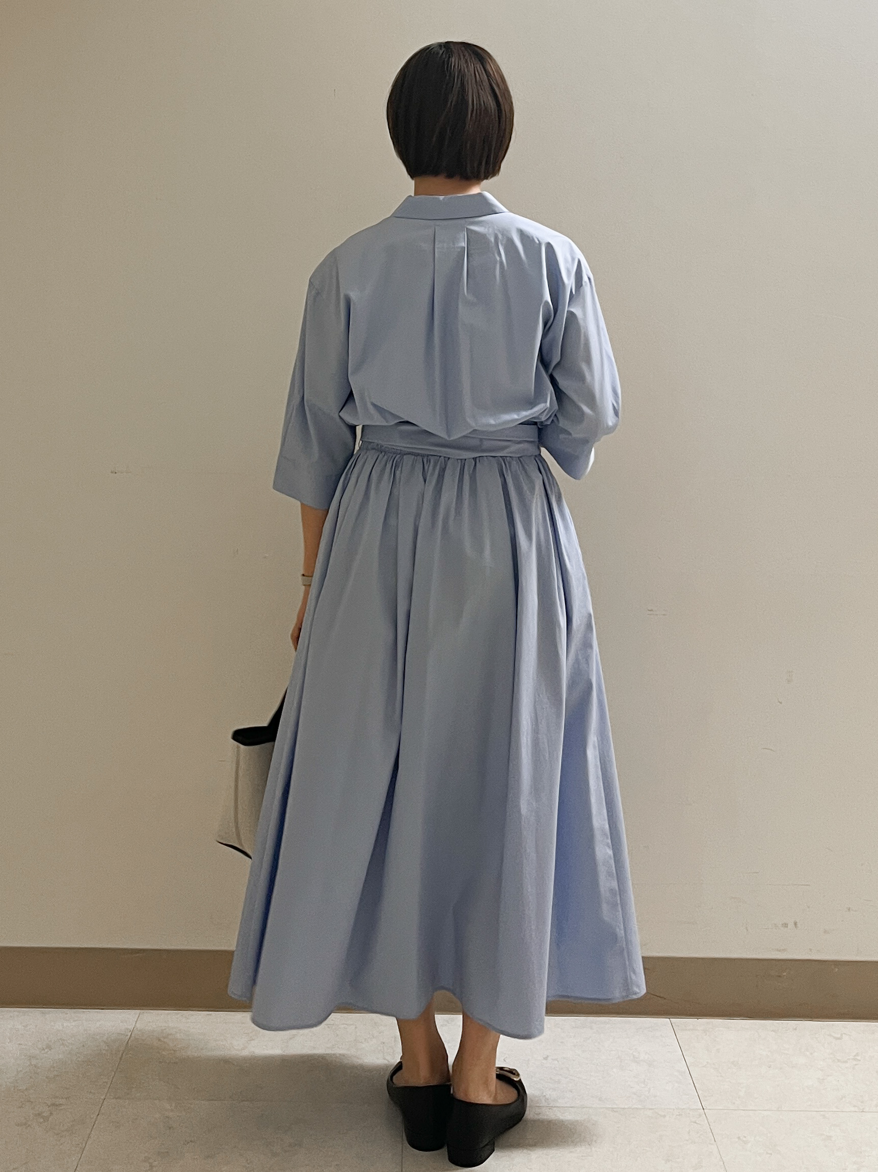 あかねさんの「OPAQUE.CLIP｜リボンベルト付きシャツワンピース【洗濯機OK／防シワ加工】」を使ったコーディネート