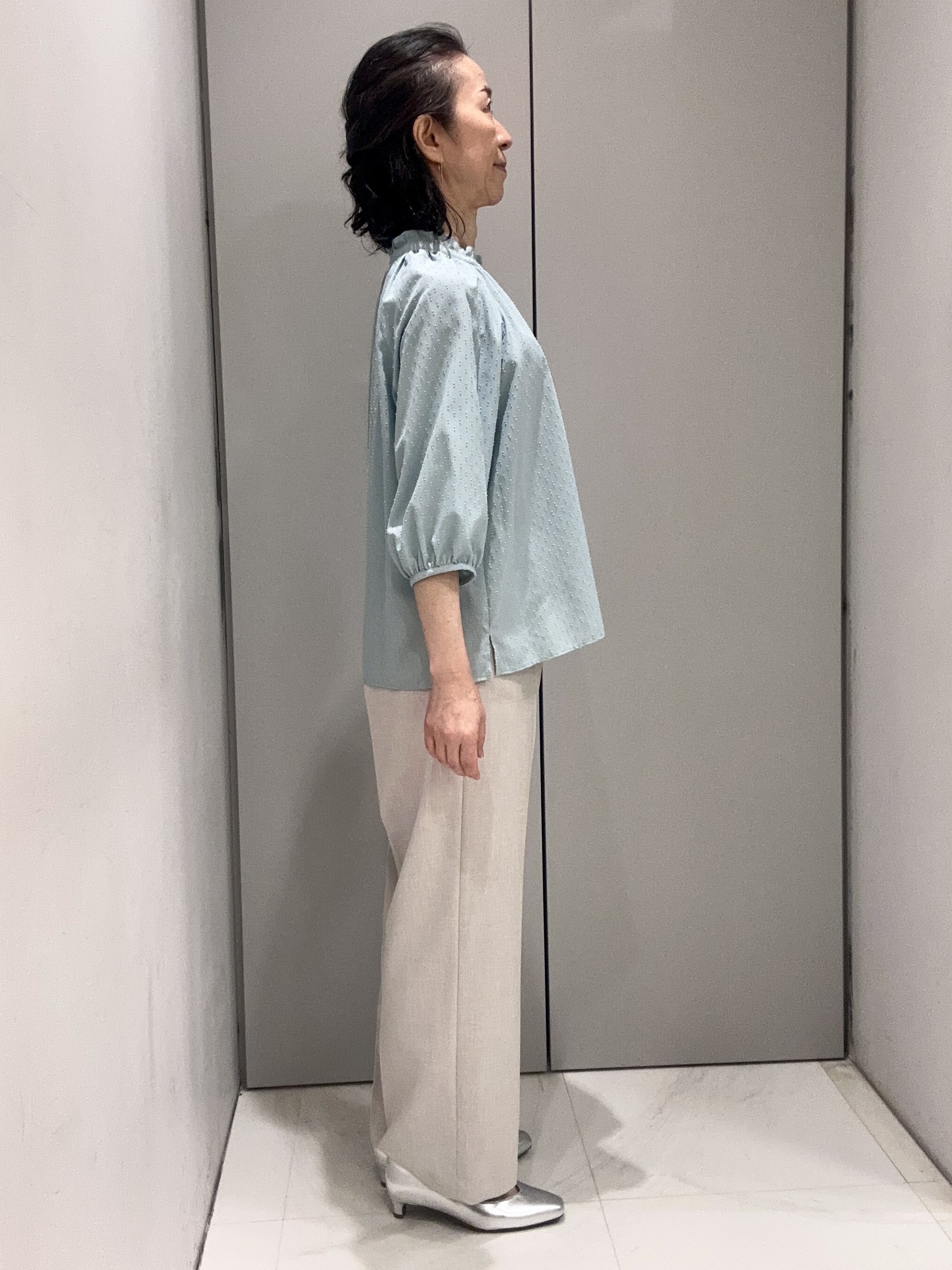 Kouさんの「Reflect｜プチハイネック フリルデザインブラウス」を使ったコーディネート